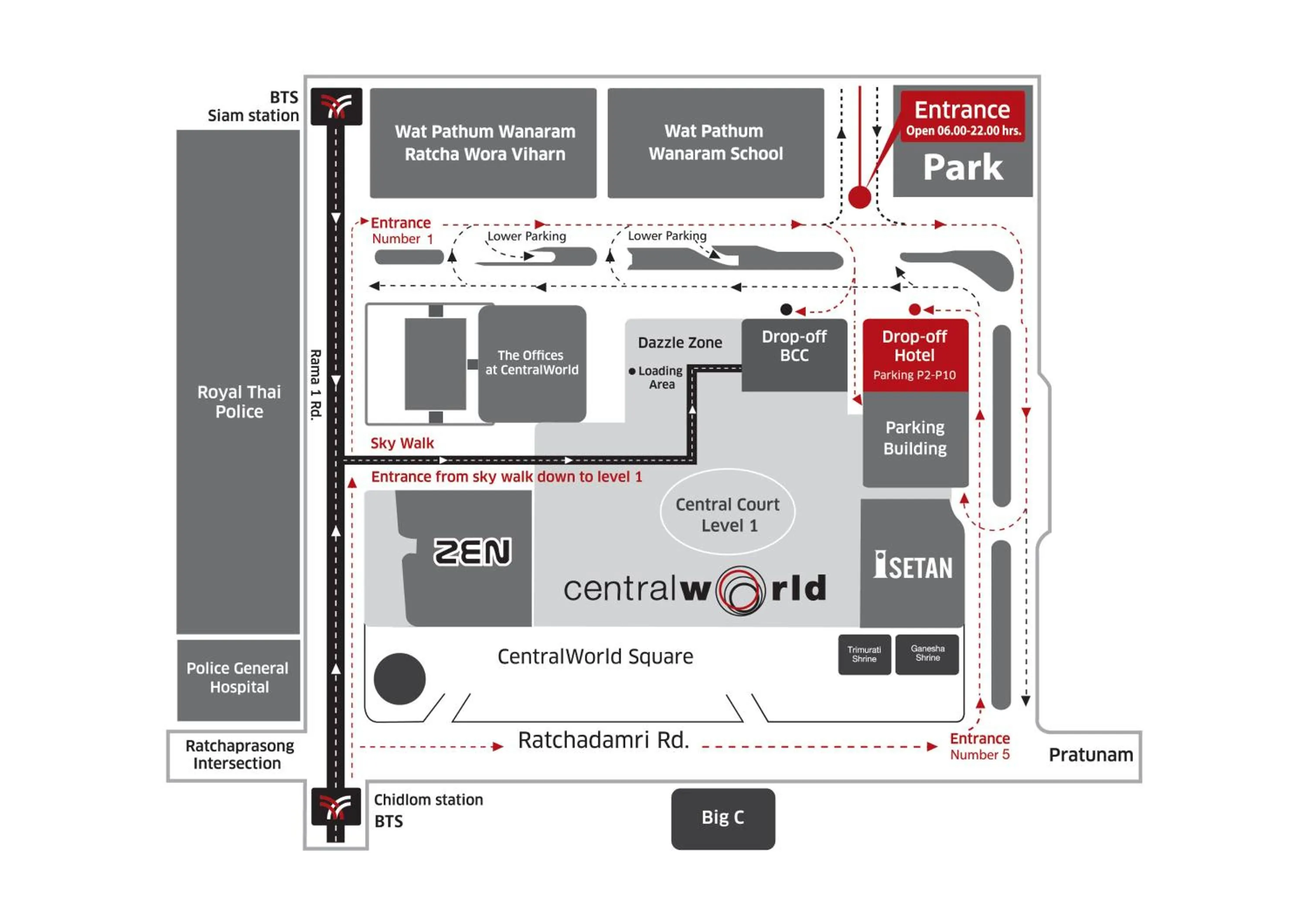 Location in Centara Grand At CentralWorld
