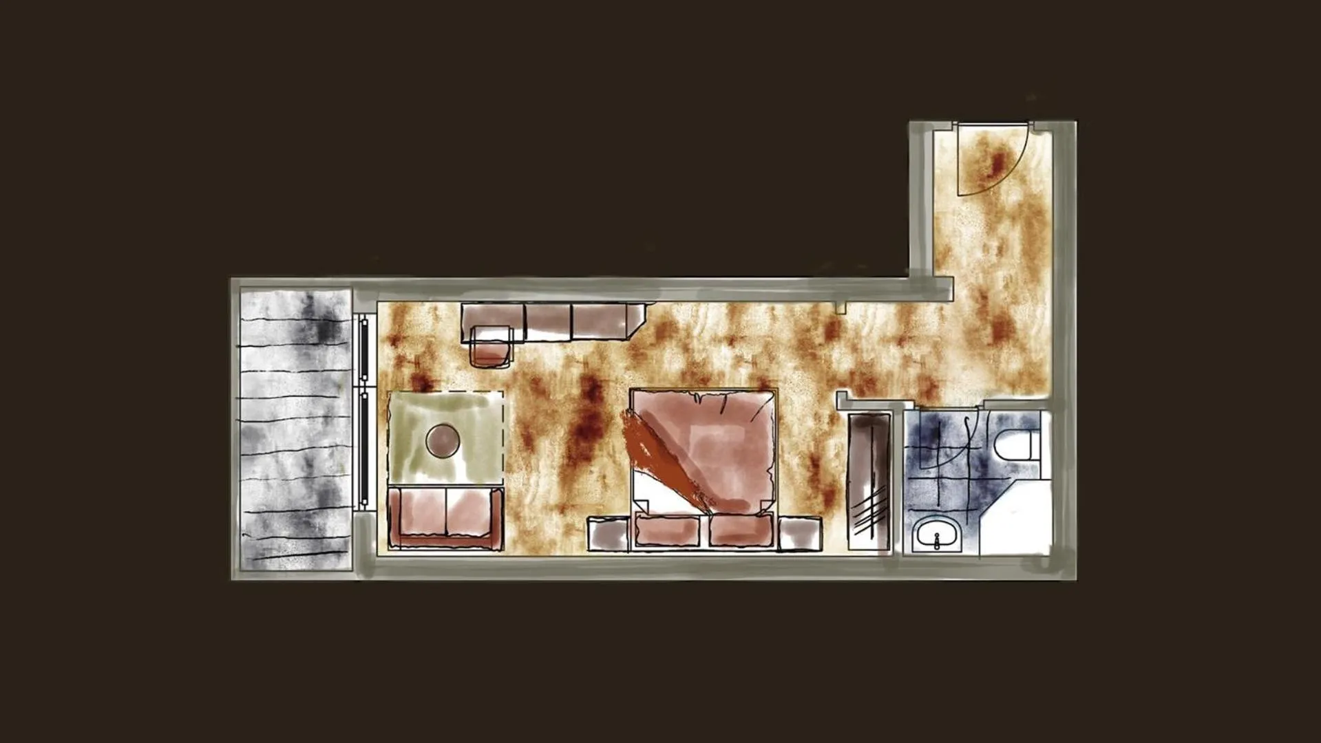 Floor plan in Hotel Königsblick by keyone