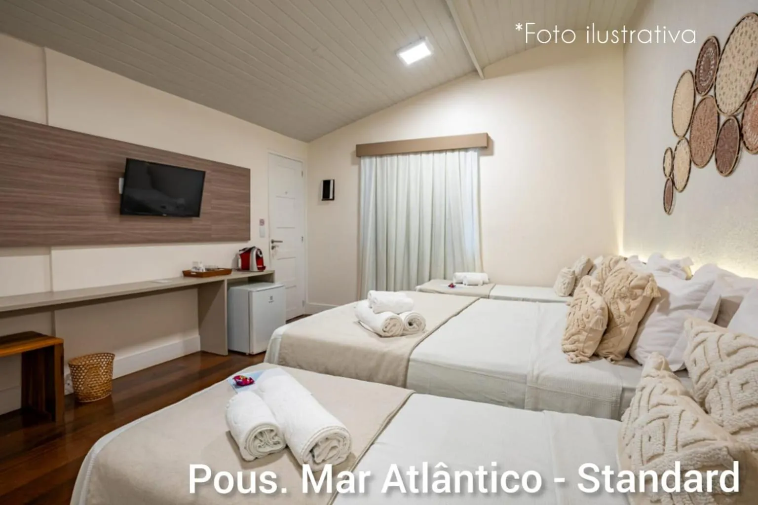 Bed in Pousada Mar Atlântico