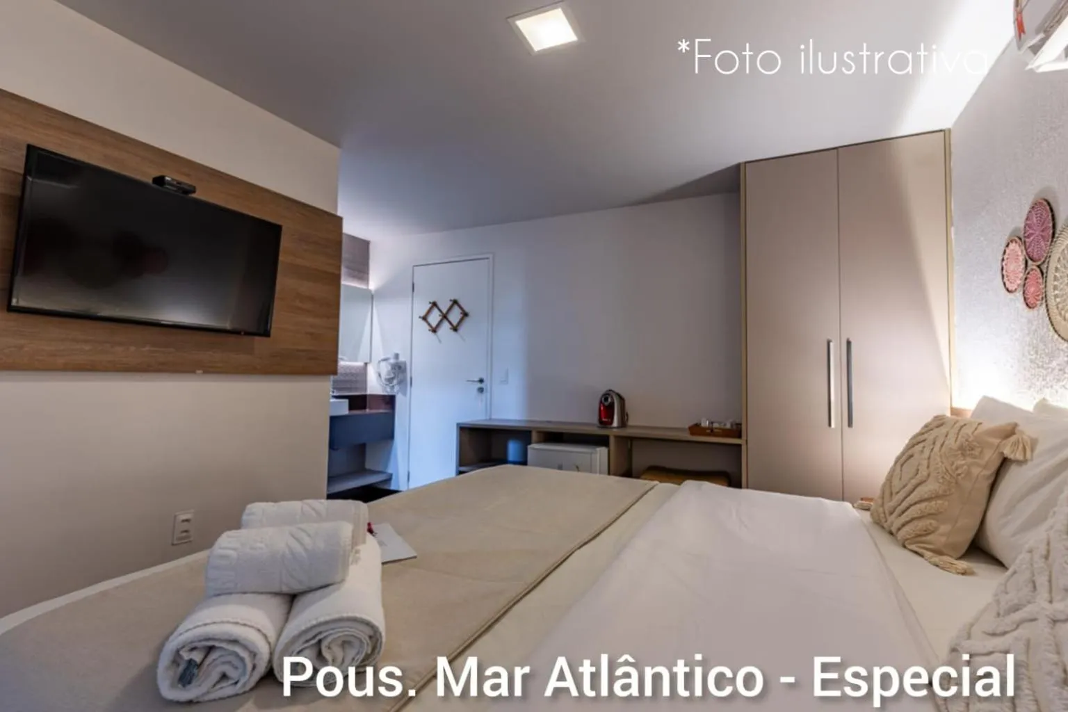 Bed in Pousada Mar Atlântico