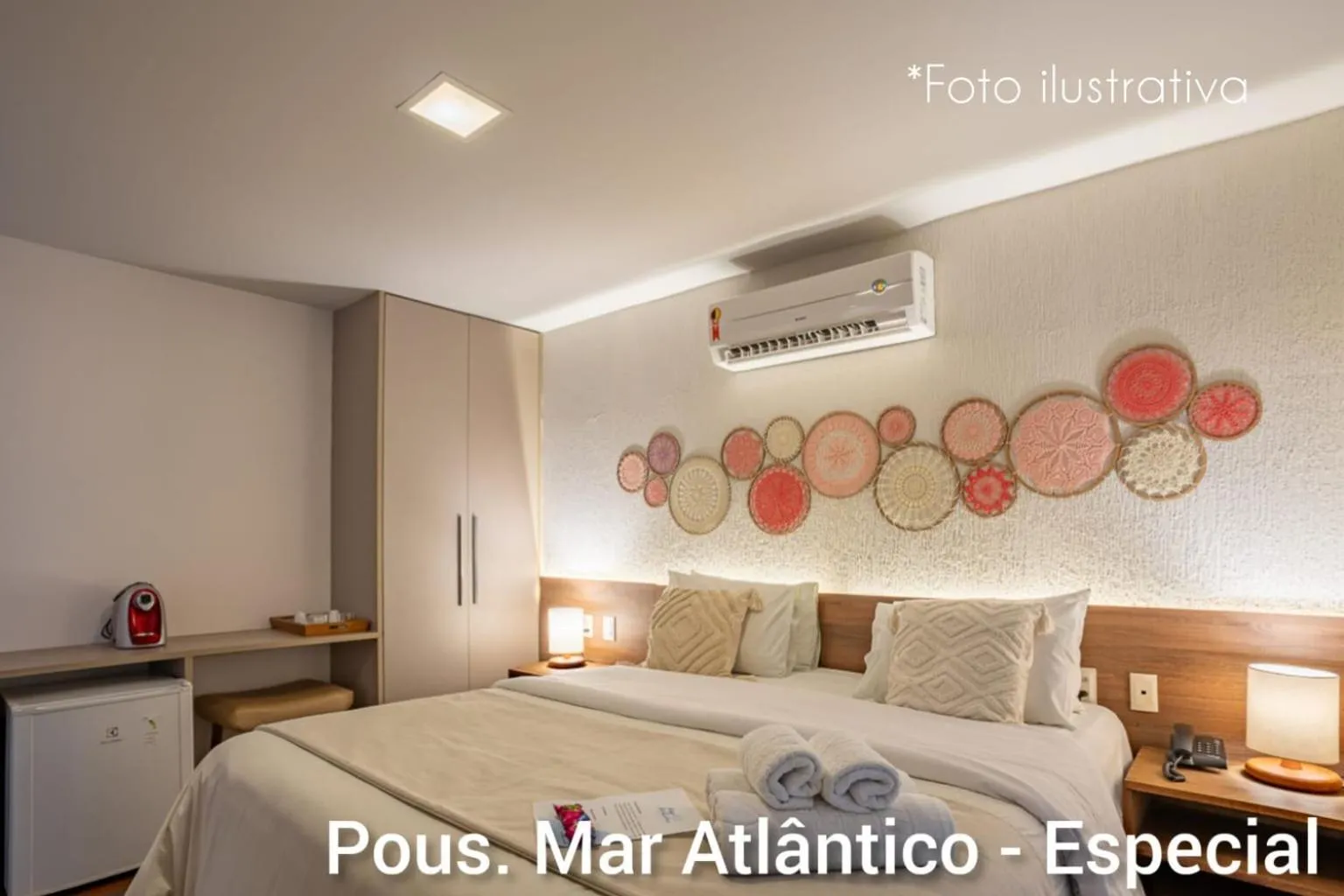 Bed in Pousada Mar Atlântico