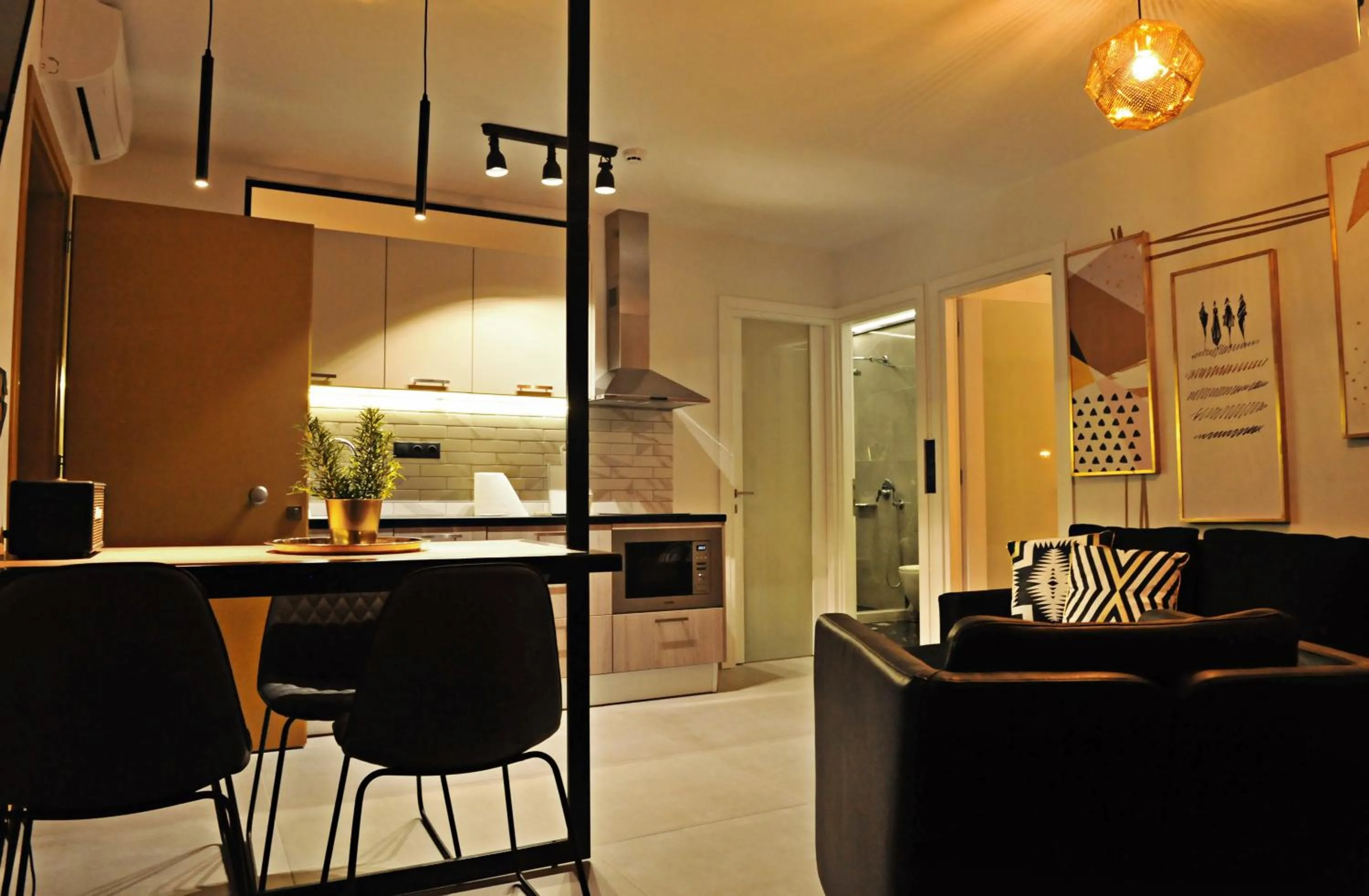 Living room in The Athenians Modern Apartments