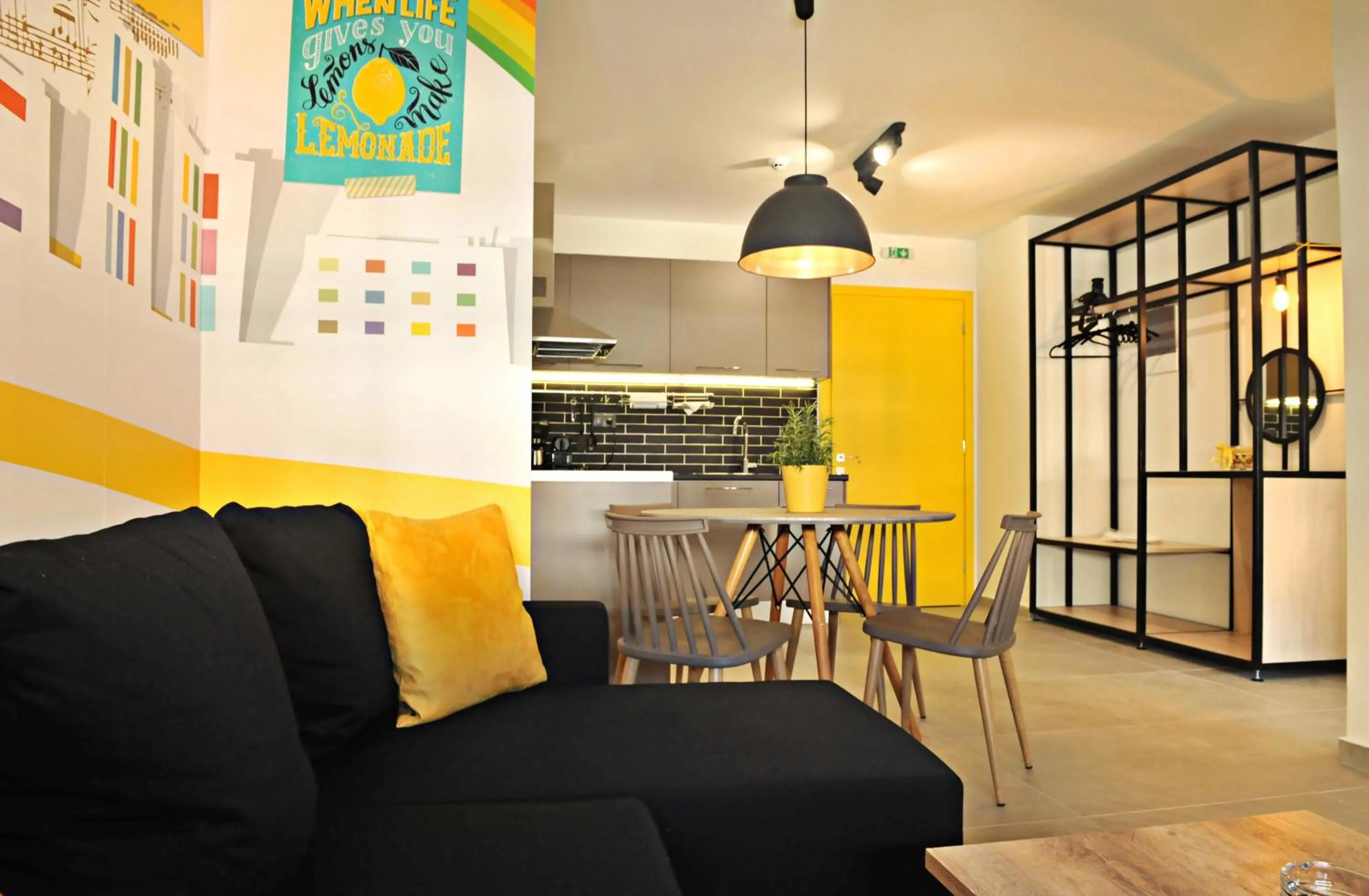 Living room in The Athenians Modern Apartments