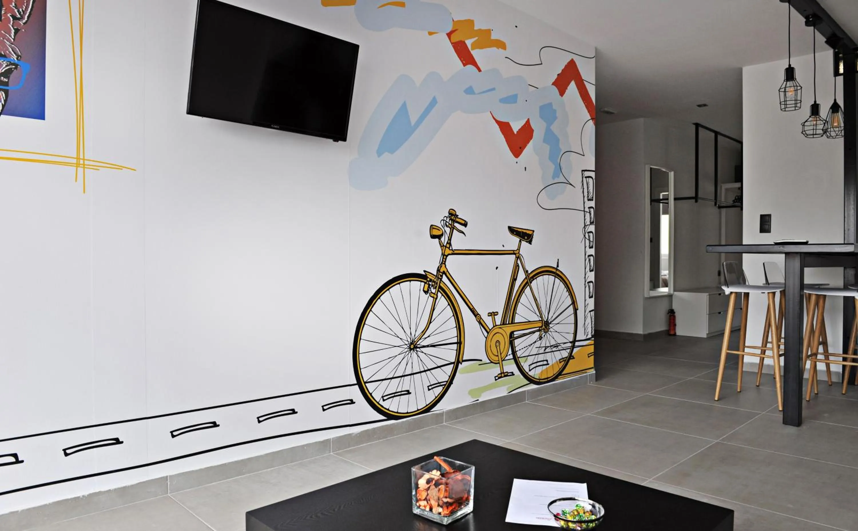 TV and multimedia in The Athenians Modern Apartments