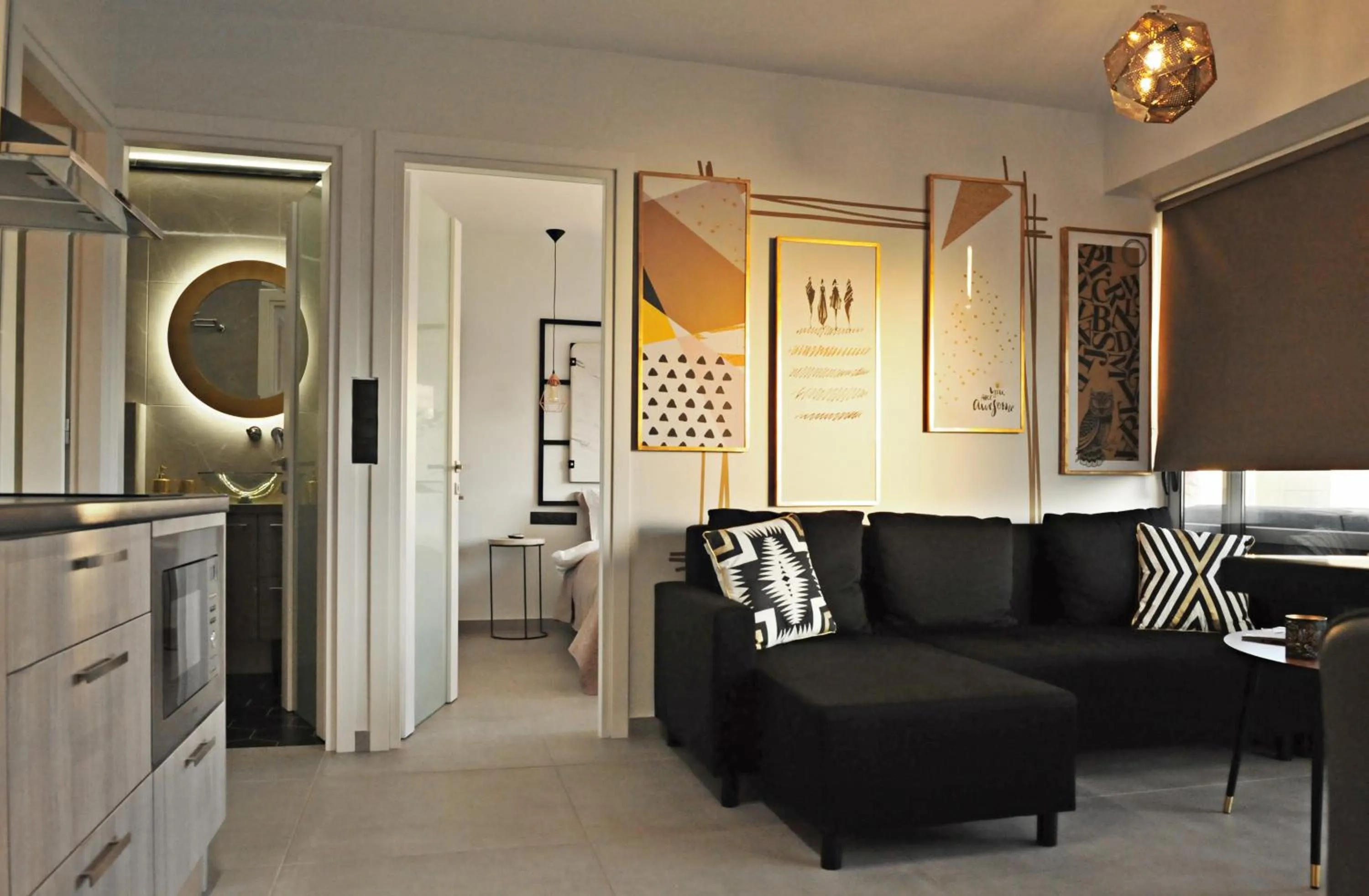 Living room in The Athenians Modern Apartments