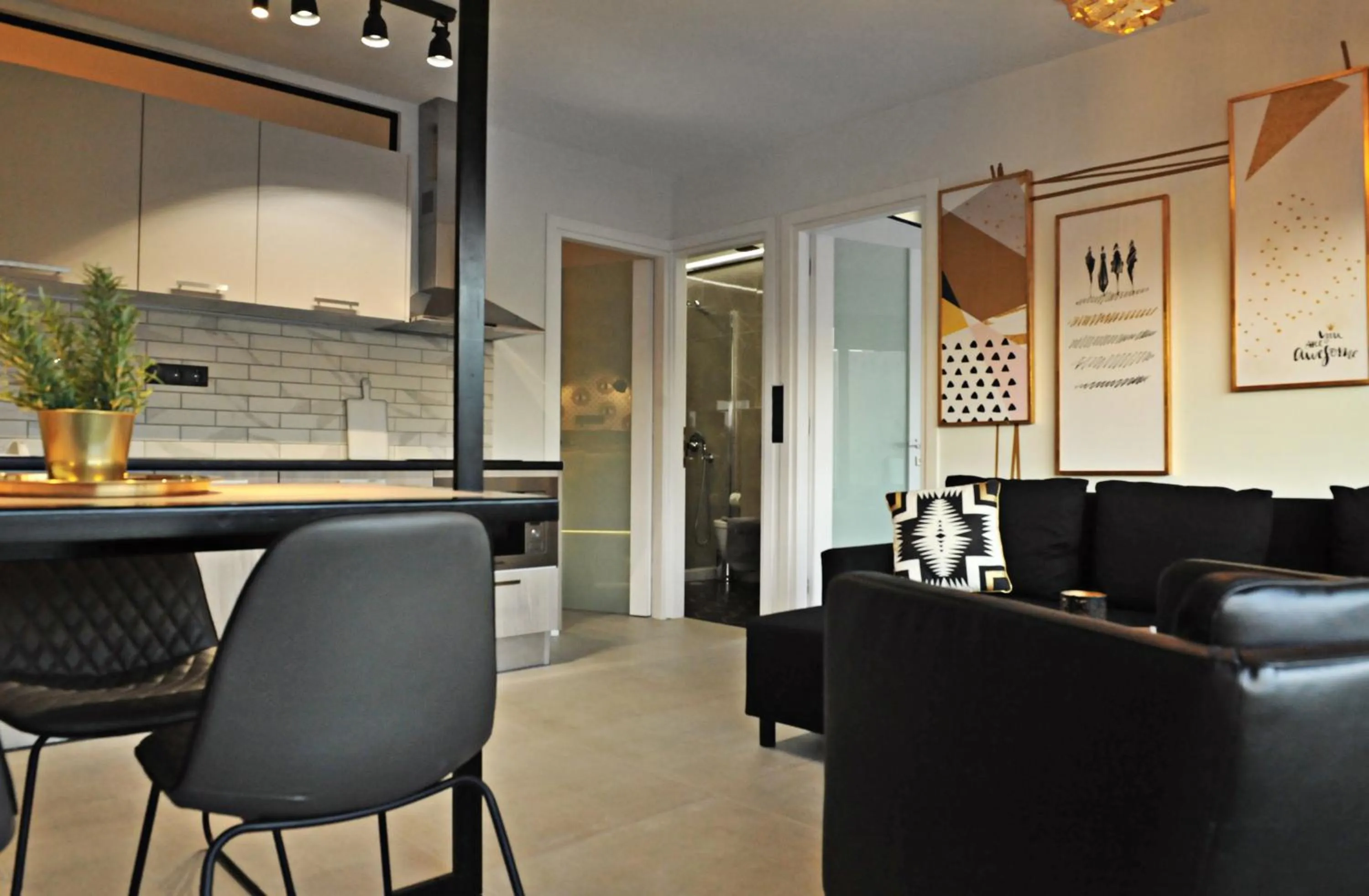 Living room in The Athenians Modern Apartments