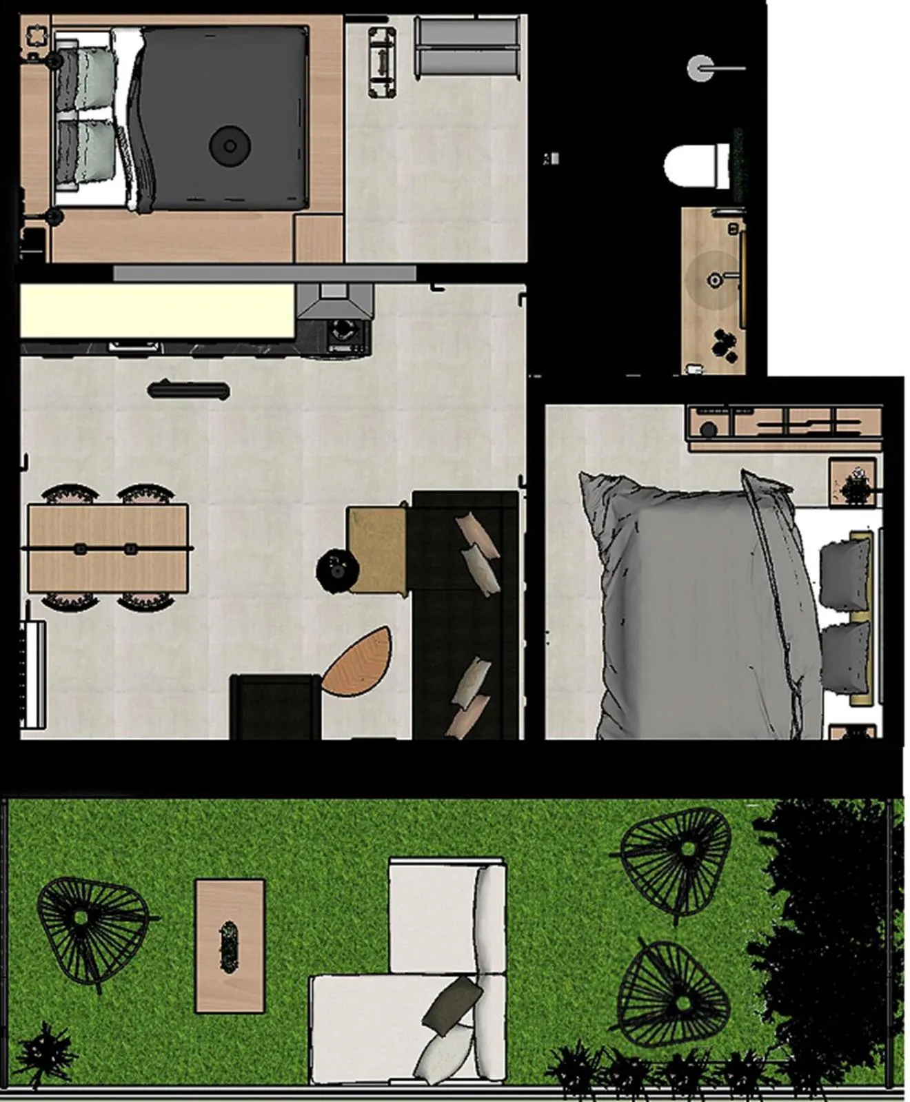 Floor plan in The Athenians Modern Apartments