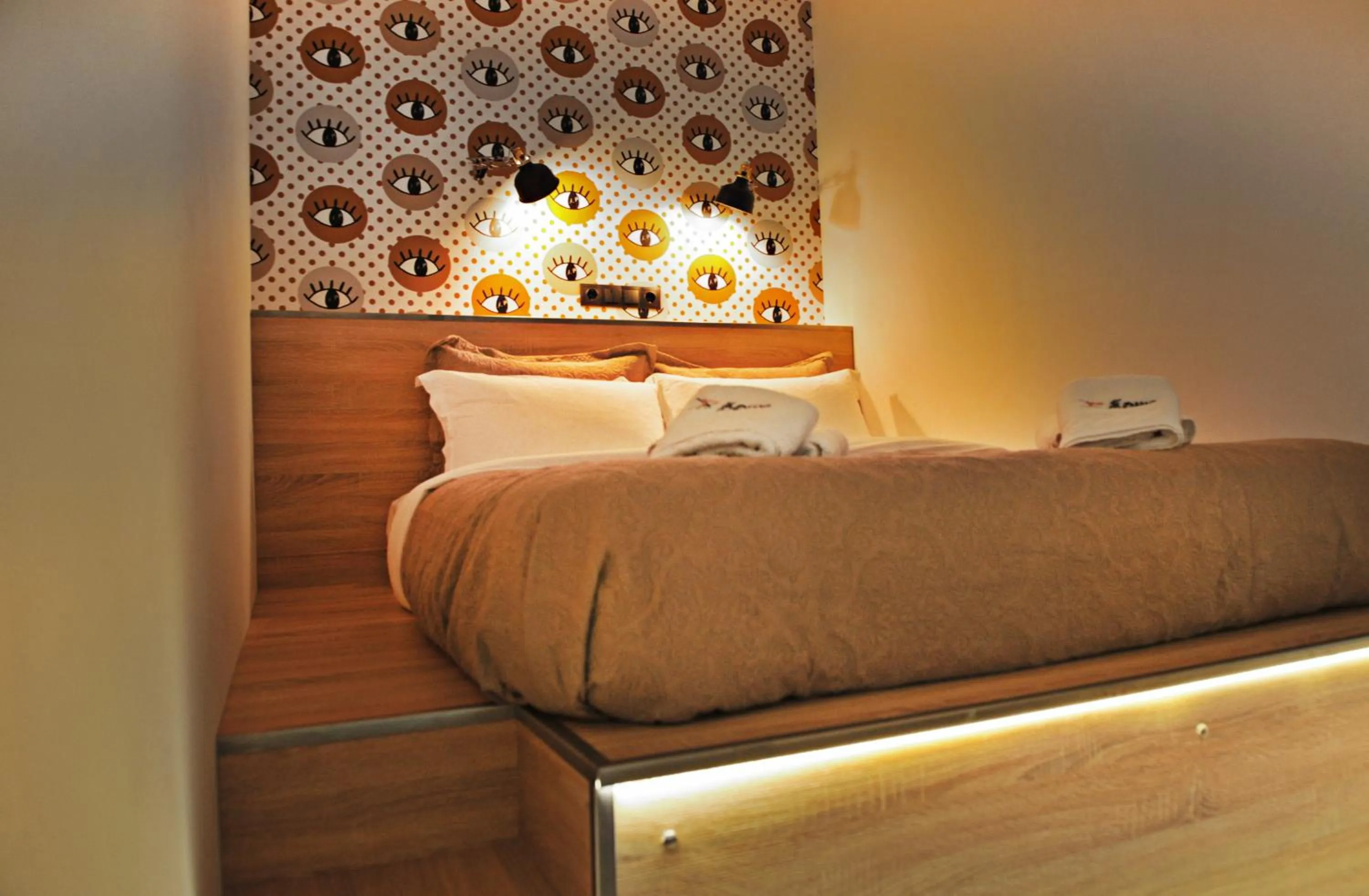 Bed in The Athenians Modern Apartments