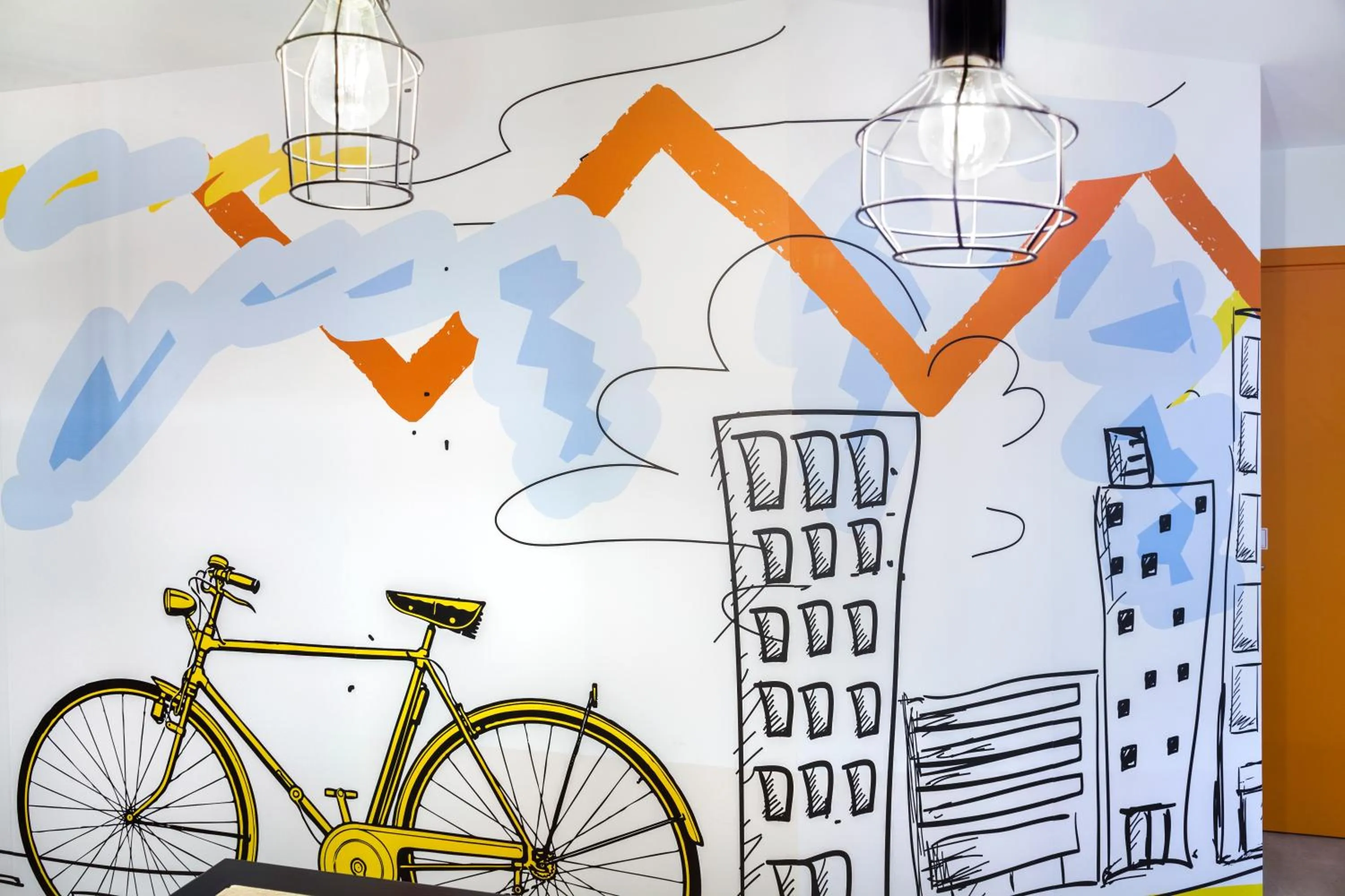 Living room in The Athenians Modern Apartments