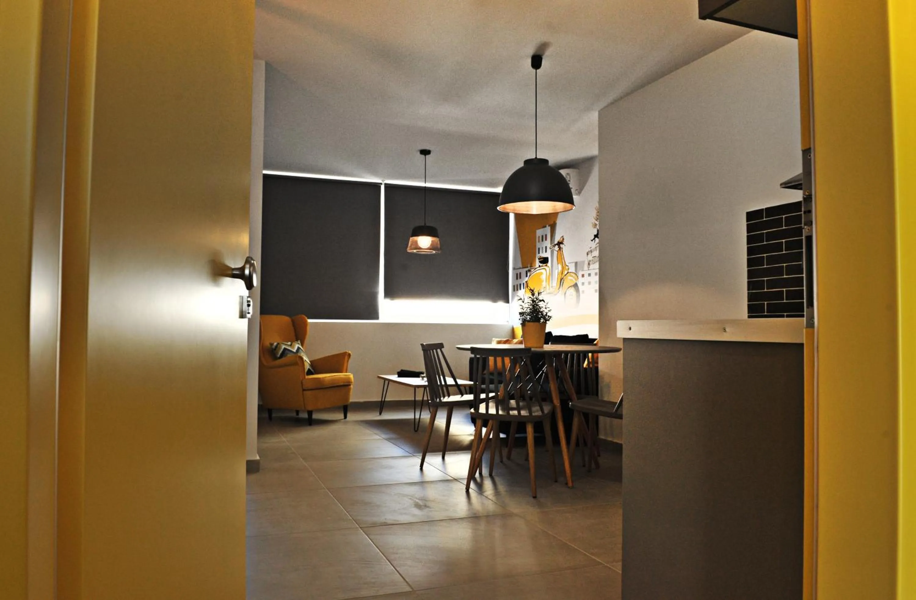 Living room in The Athenians Modern Apartments