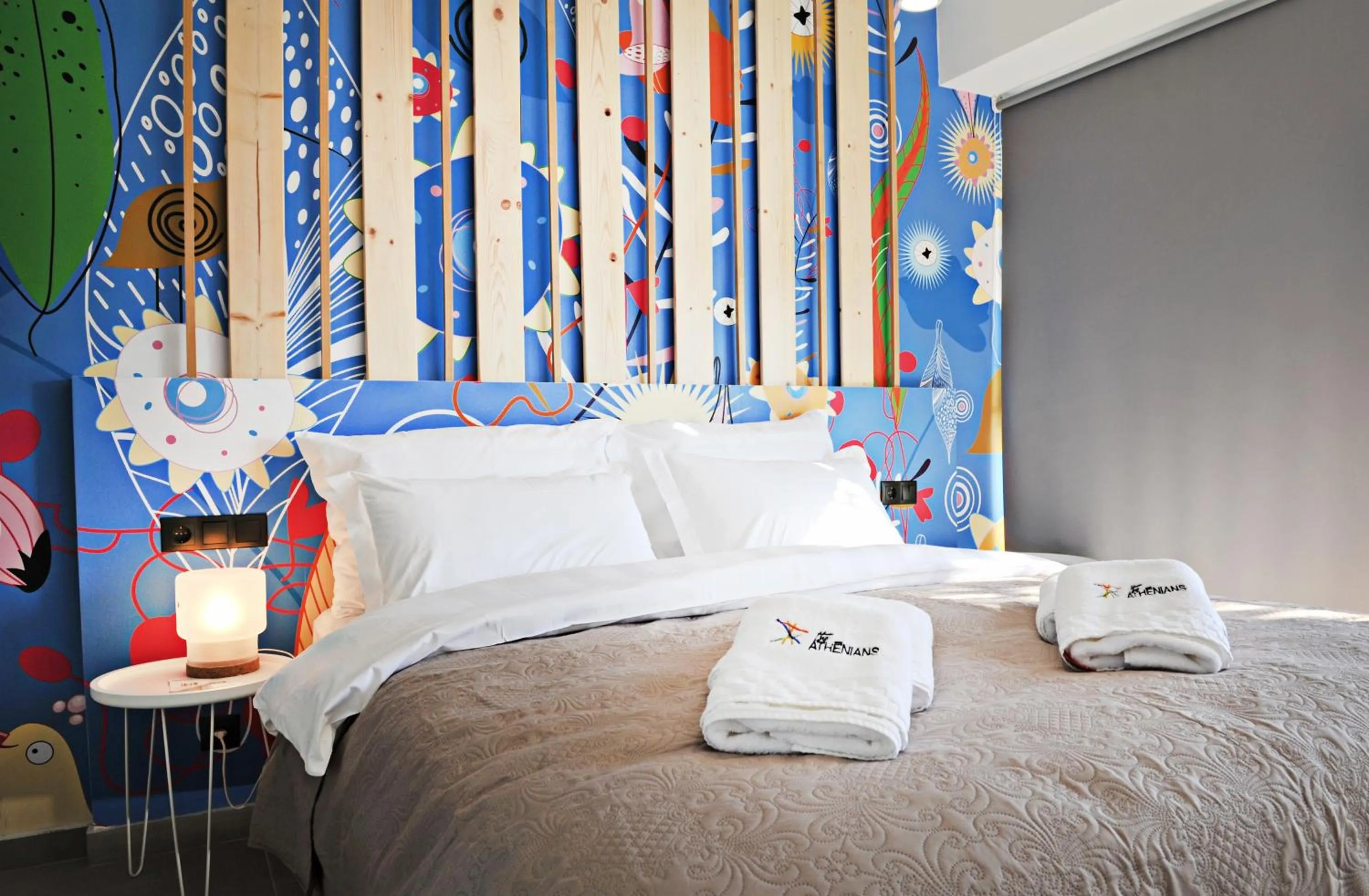 Bed in The Athenians Modern Apartments