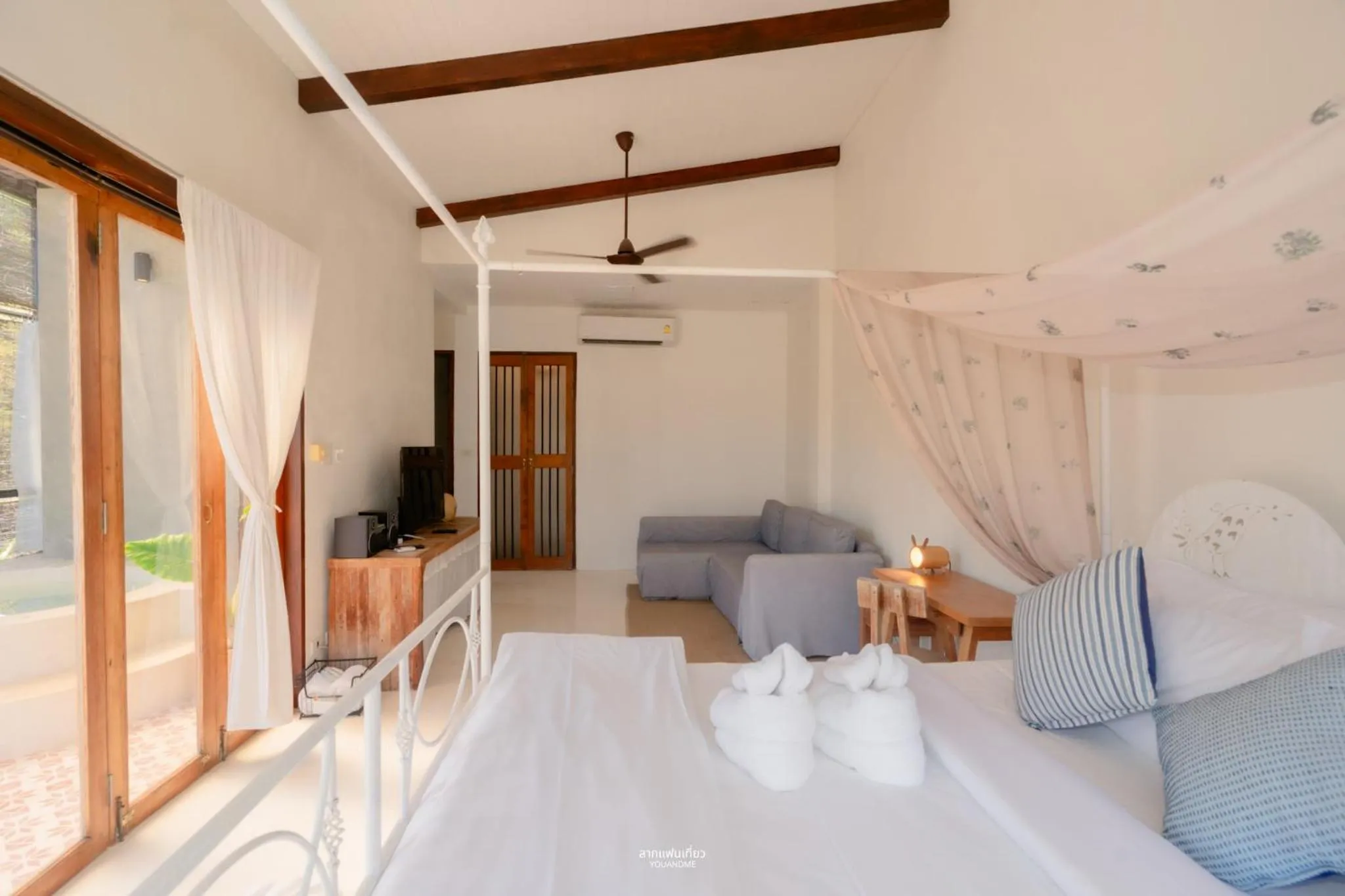 Bed in Proud Phu Fah Maerim Resort