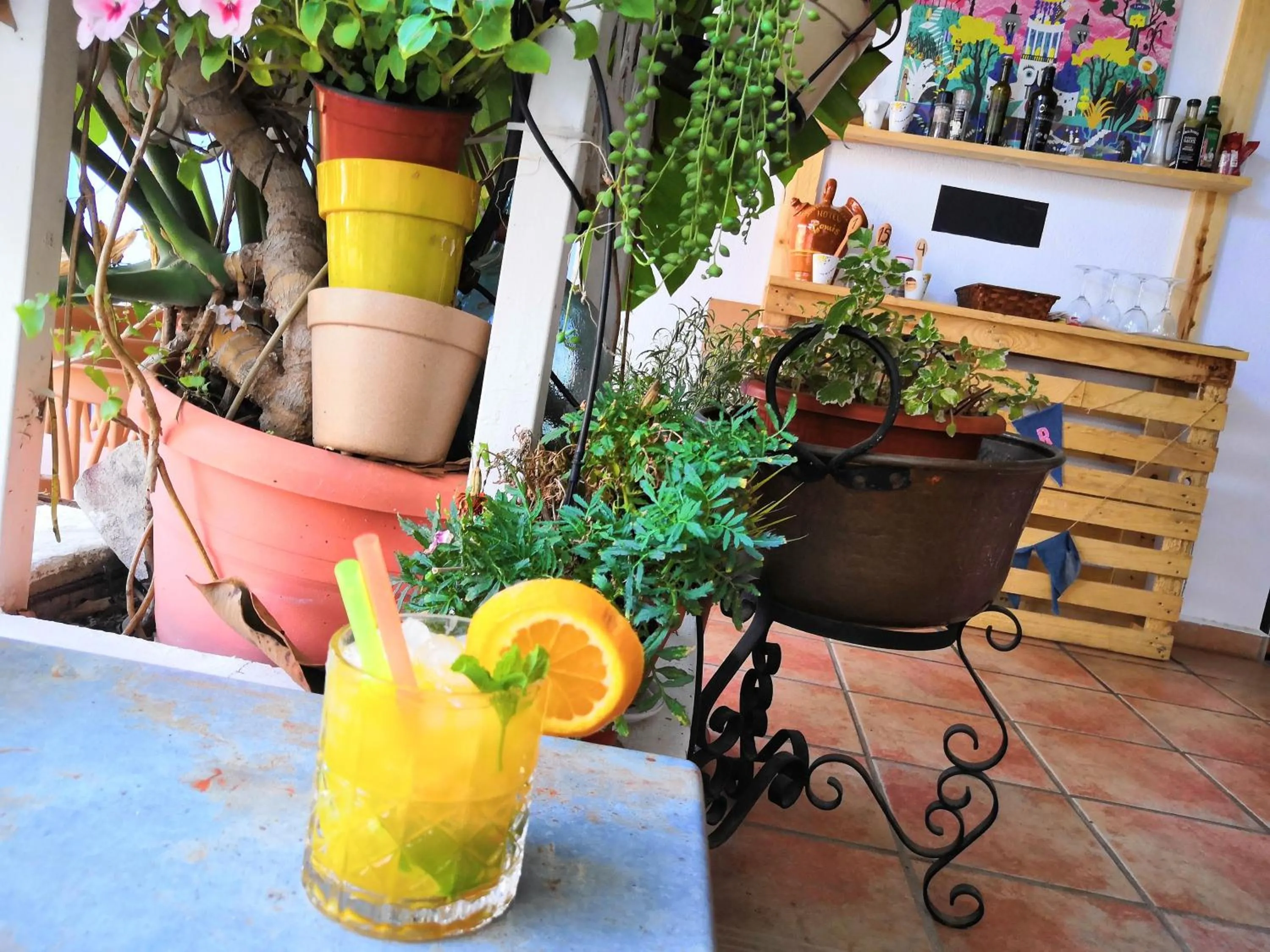 Patio in Hotel Ramis fundado en 1969