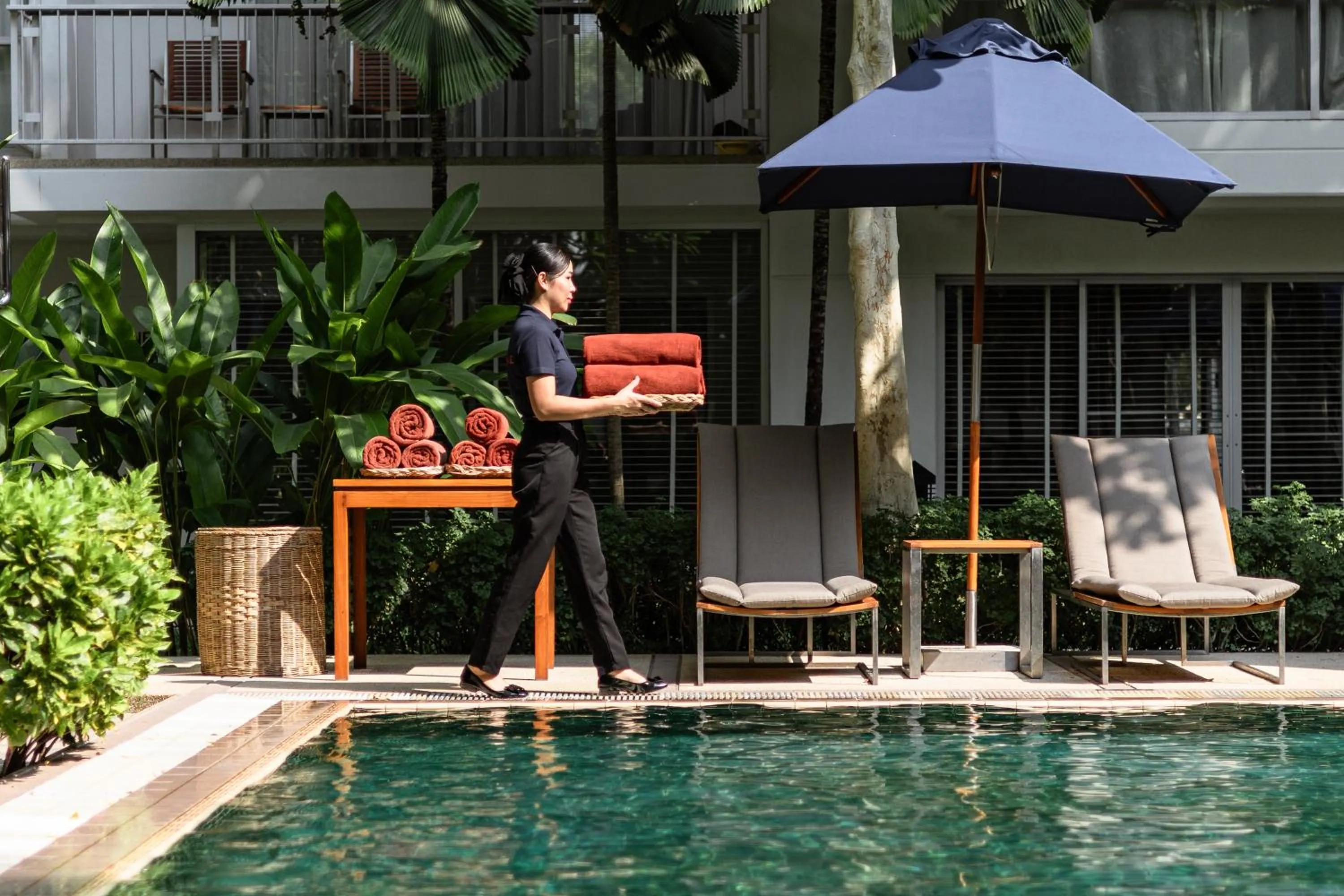 Pool view in The Park Nine Hotel Srinakarin