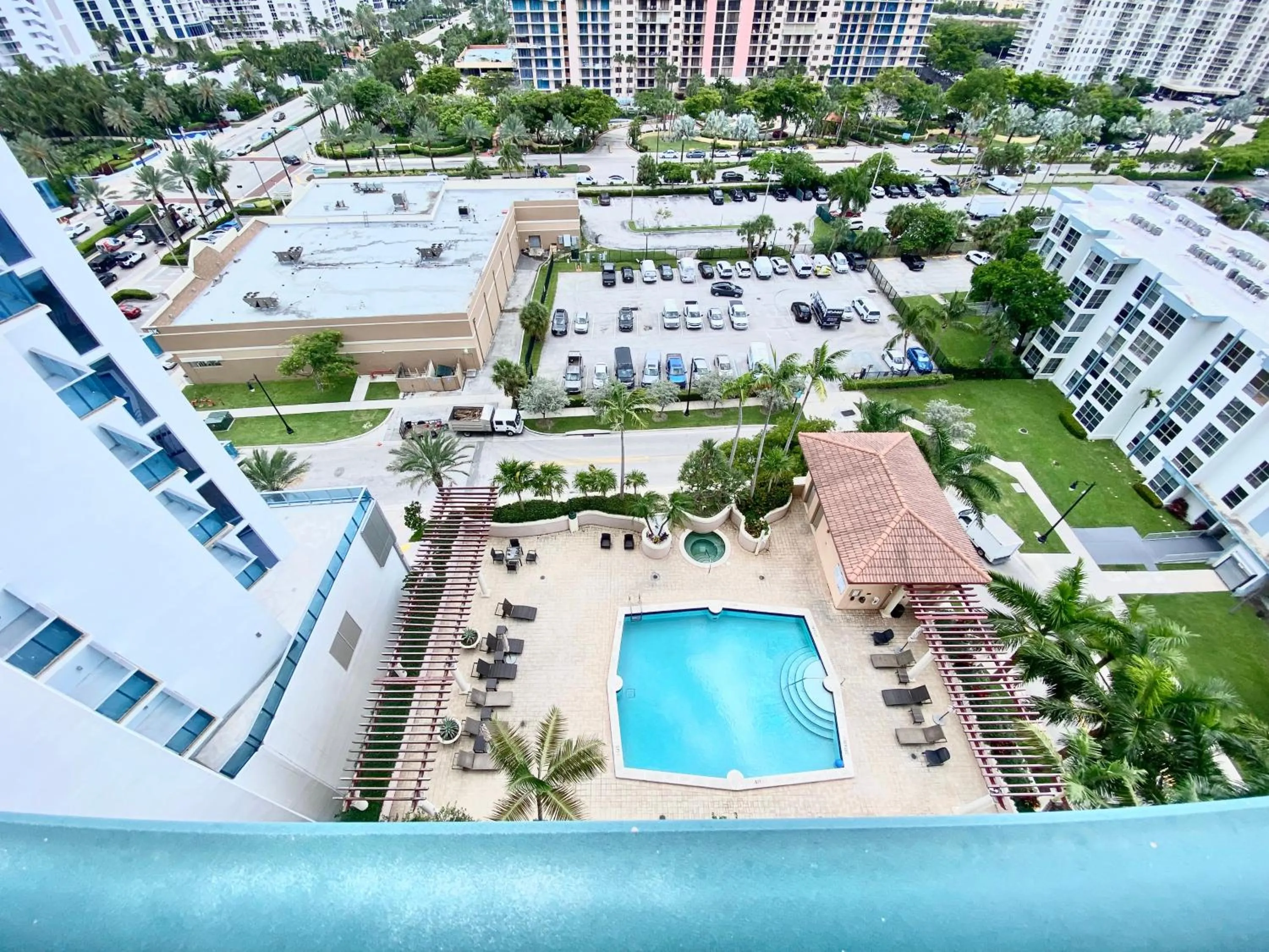 Pool view in The King David Condos