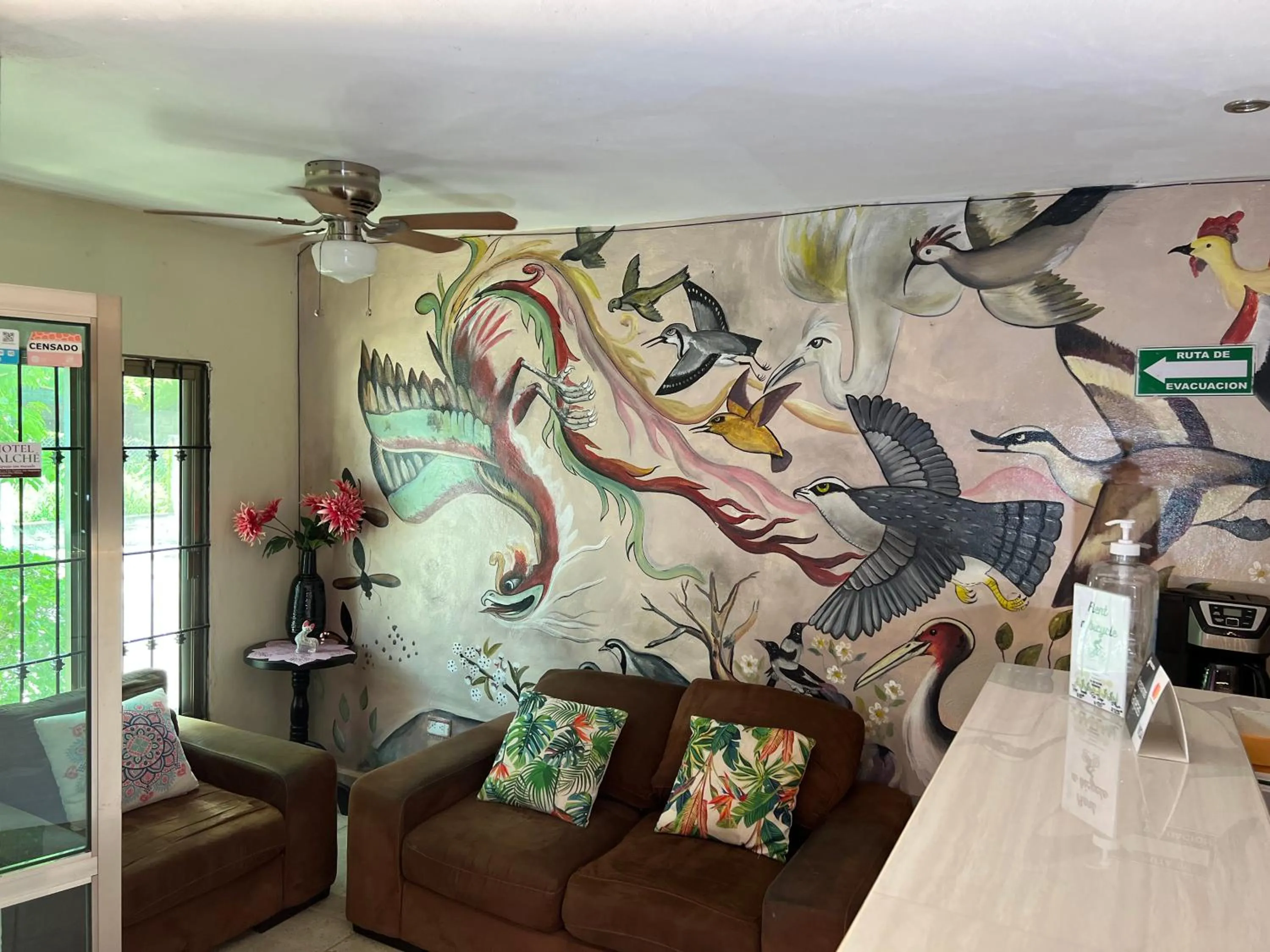 Lobby or reception in Hotel Balché