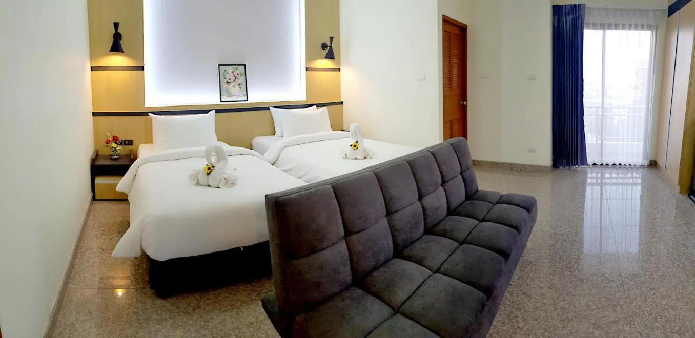 Bed in The Route Sriracha Hotel And Residence