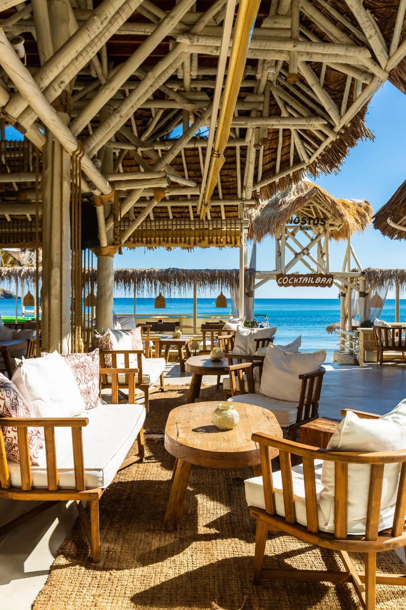 Seating area in Nostos Beach Boutique Hotel