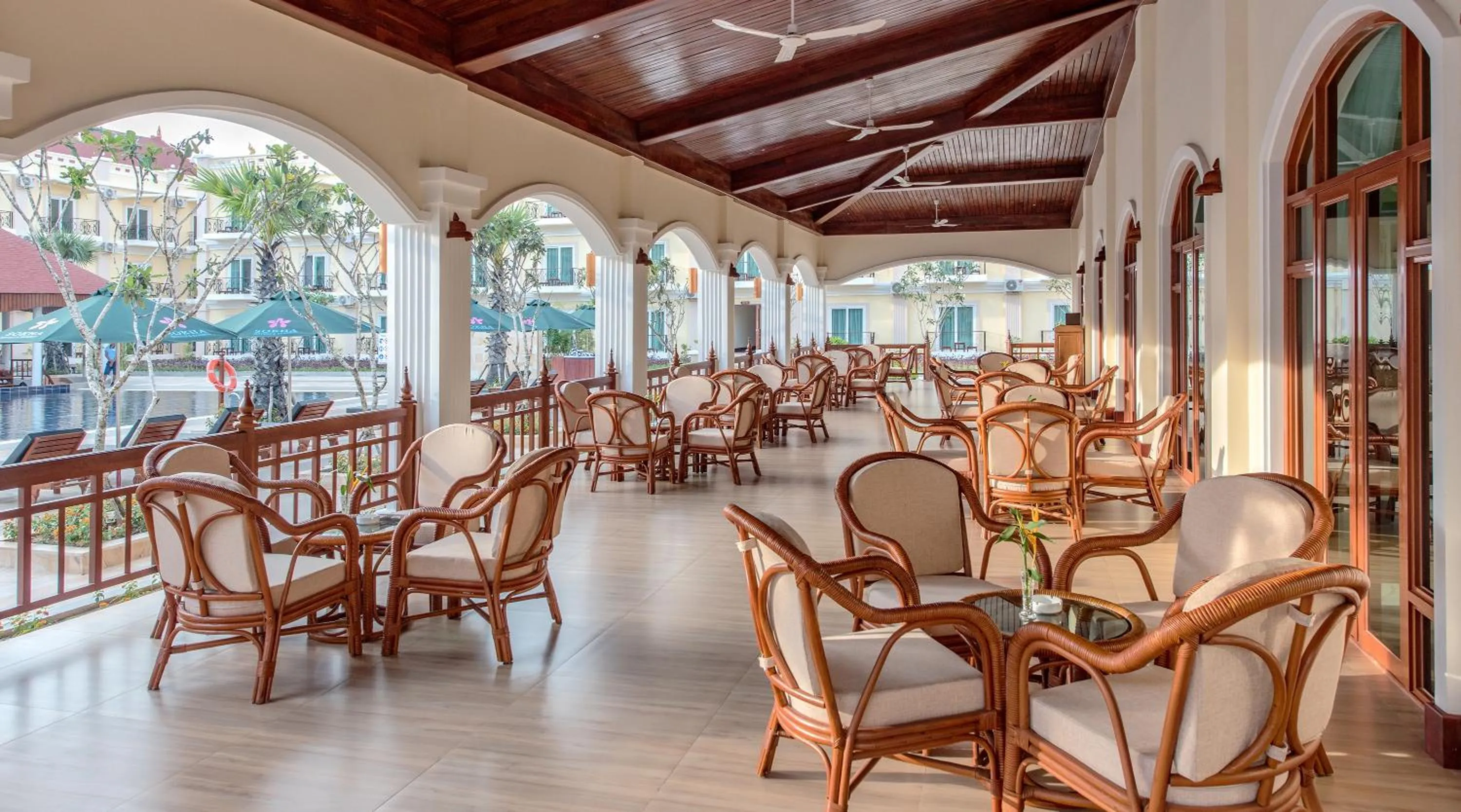 Dining area in Sokha Palace Siem Reap Hotel