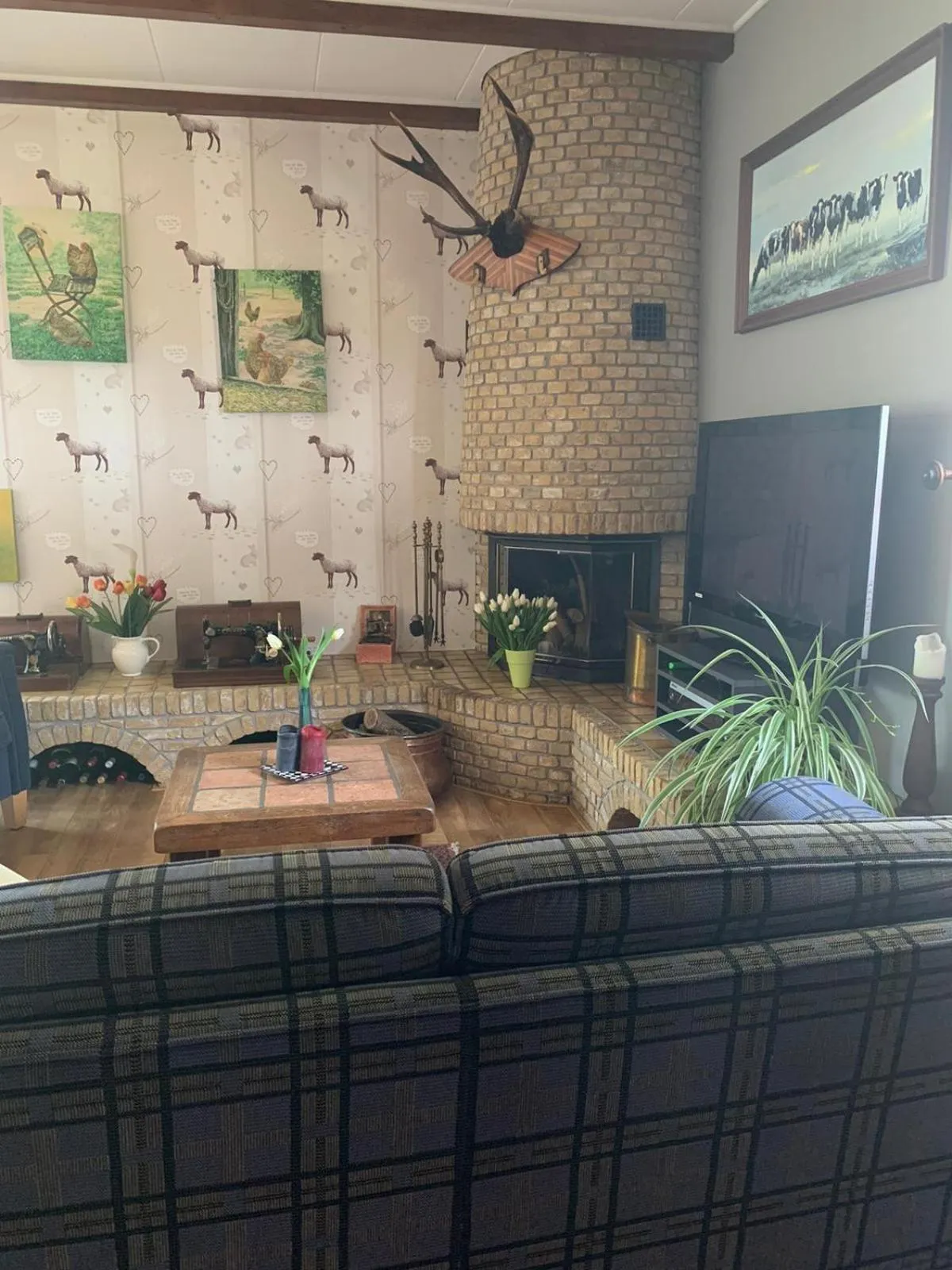 Communal lounge/ TV room in B&B De Kaagse Koe