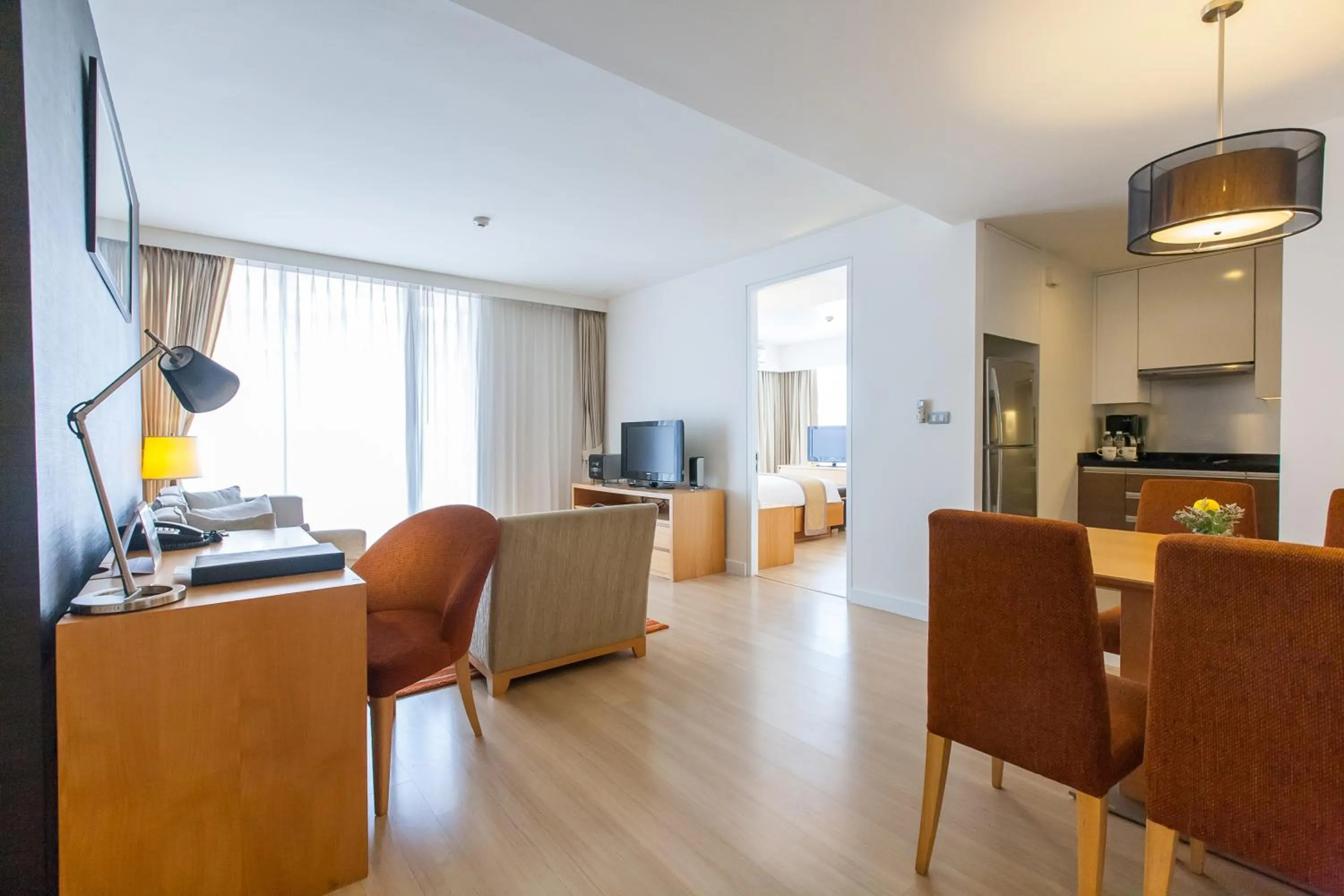 Communal lounge/ TV room in Oakwood Residence Sukhumvit 24 Bangkok