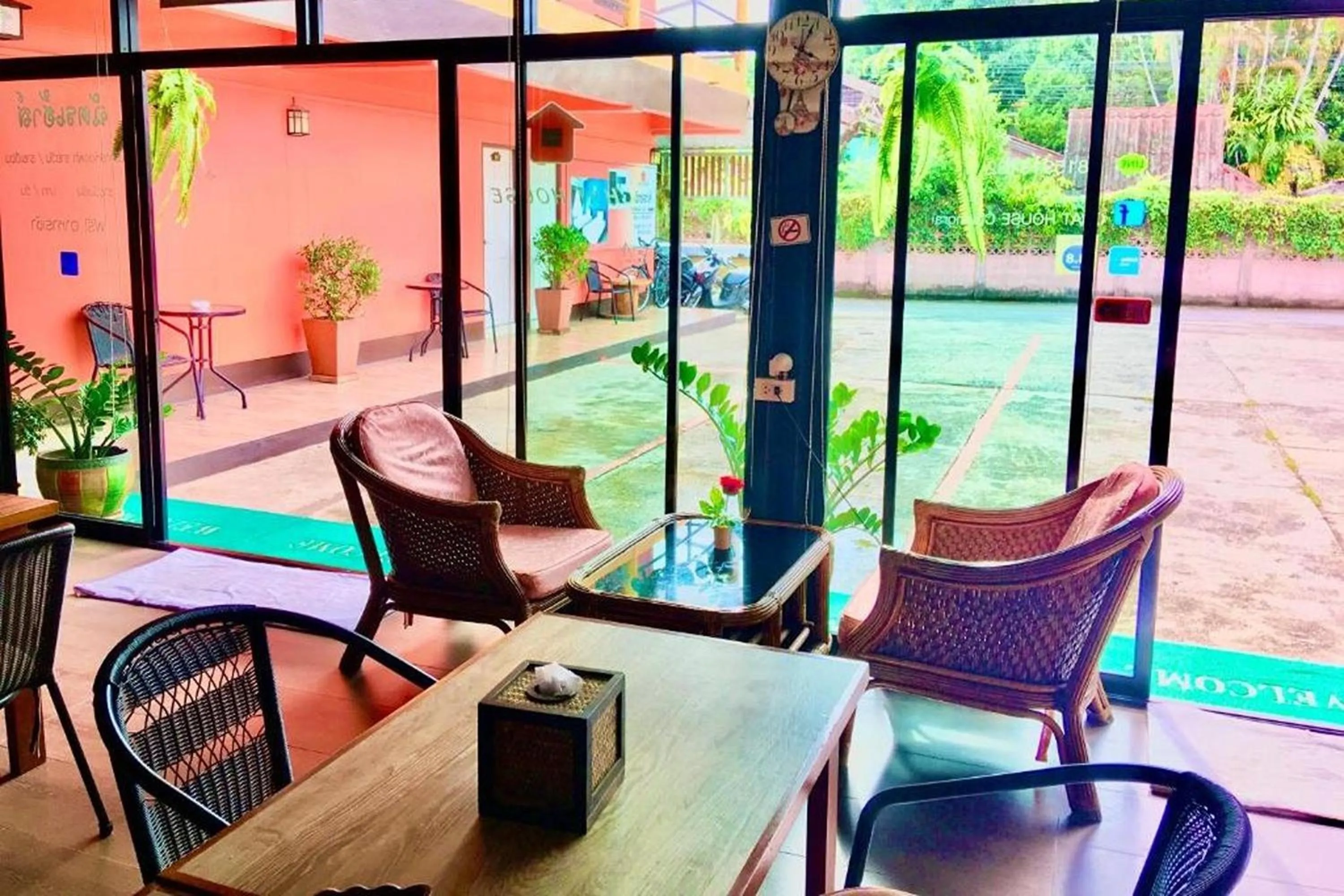 Seating area in Chat House Chiang Rai