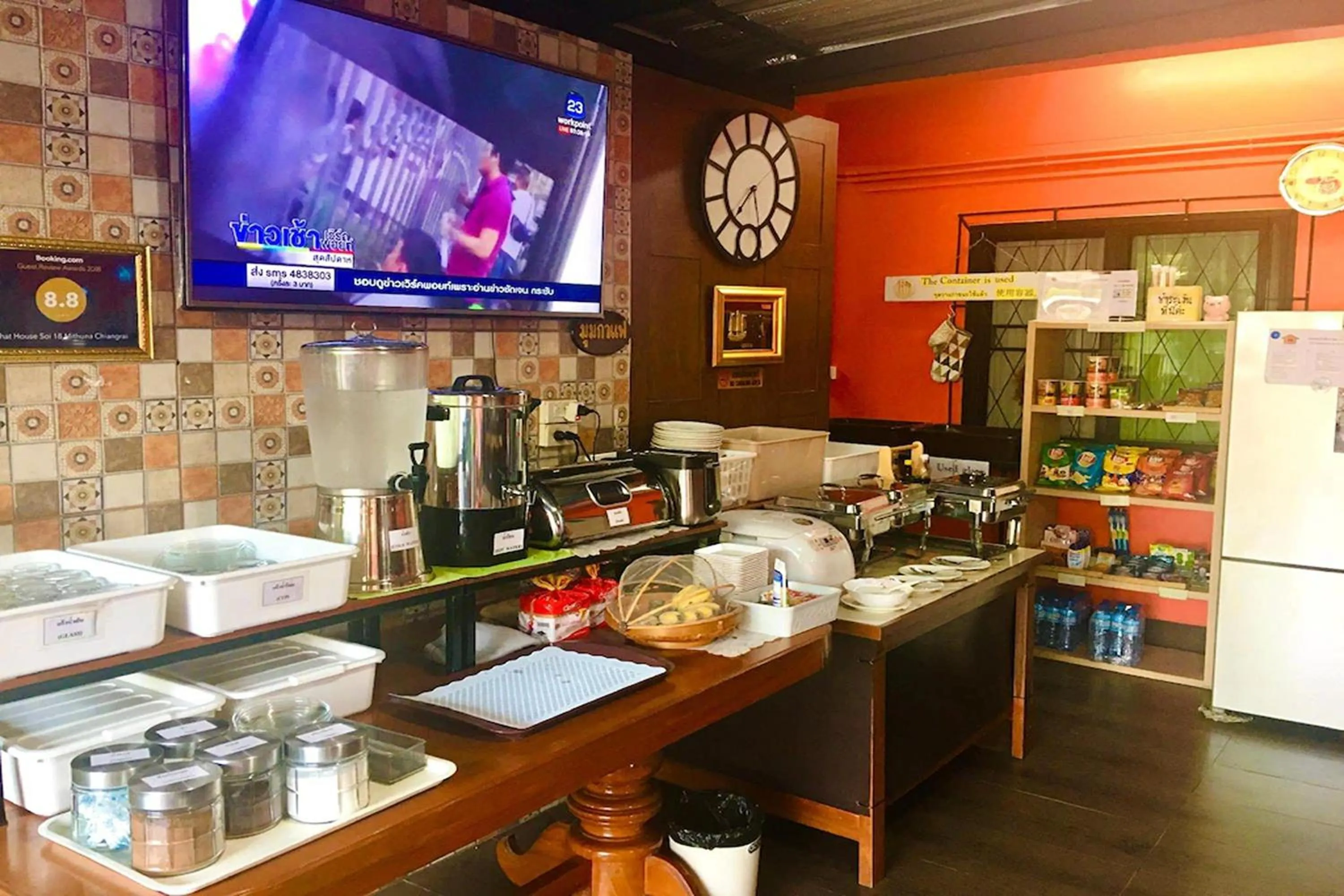 Buffet breakfast in Chat House Chiang Rai