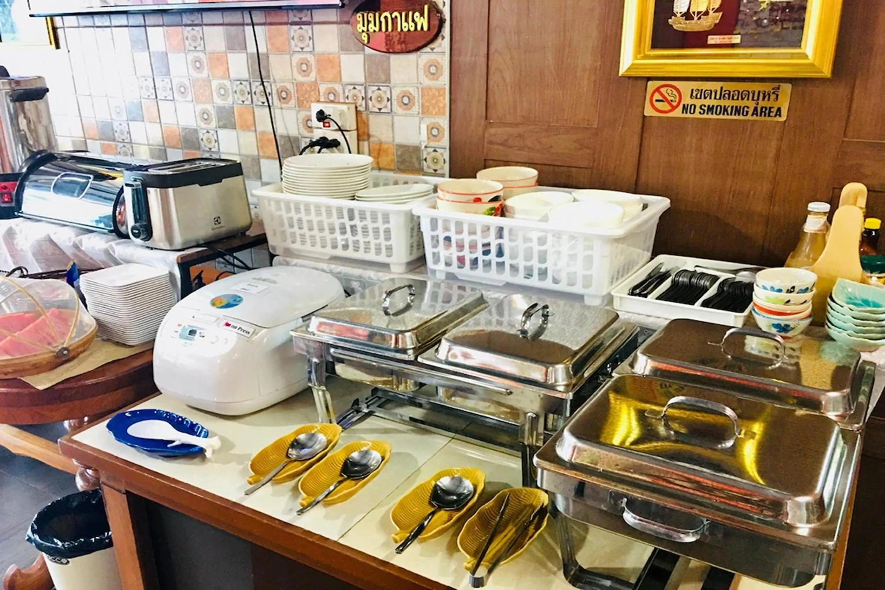 Buffet breakfast in Chat House Chiang Rai