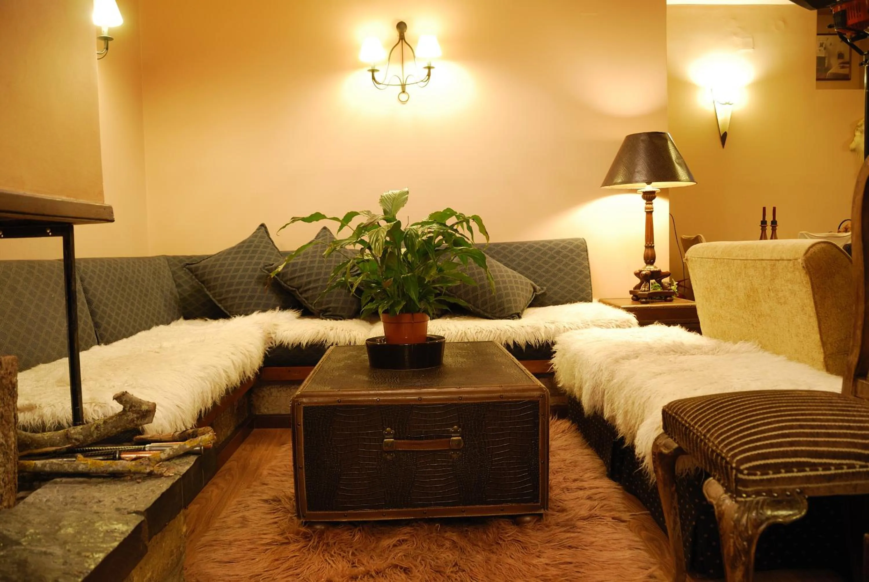 Lounge or bar, Bed in Villa Virginia Hotel