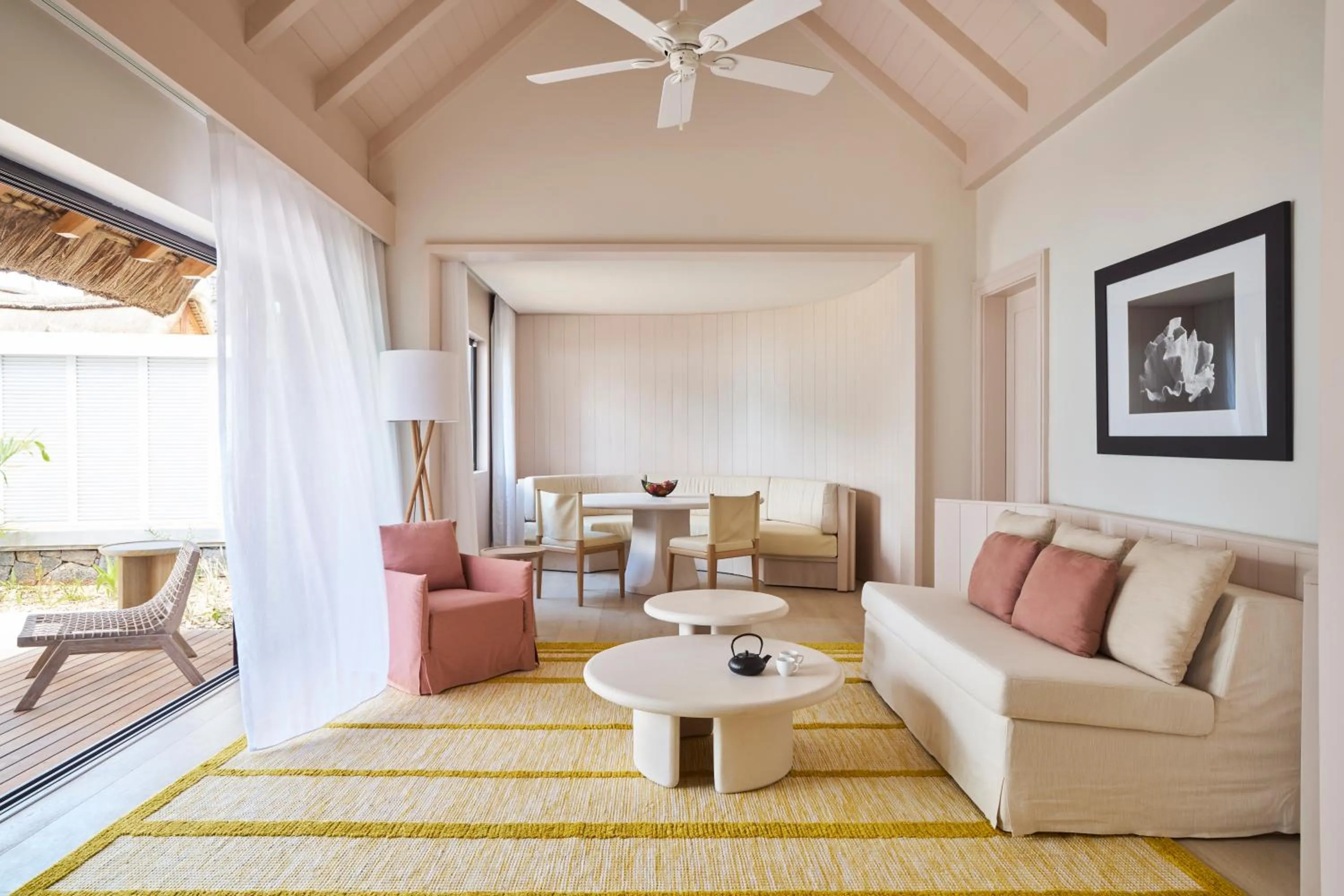 Seating area in LUX* Belle Mare Resort & Villas