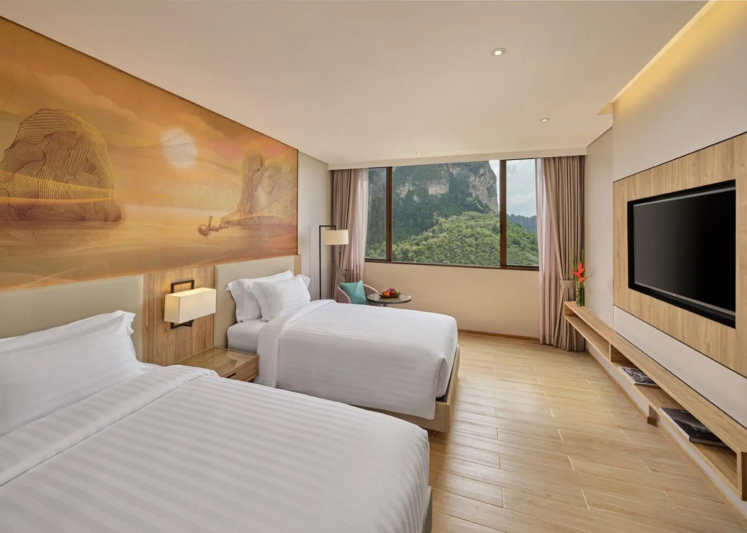 View (from property/room), Bed in Holiday Inn Resort Krabi Ao Nang Beach by IHG