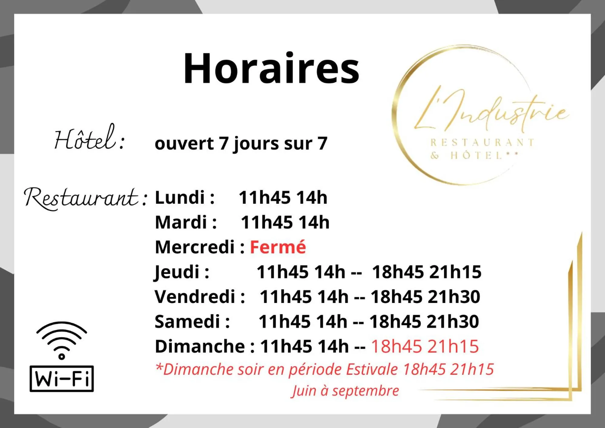 Restaurant/places to eat in Hôtel Restaurant L'Industrie