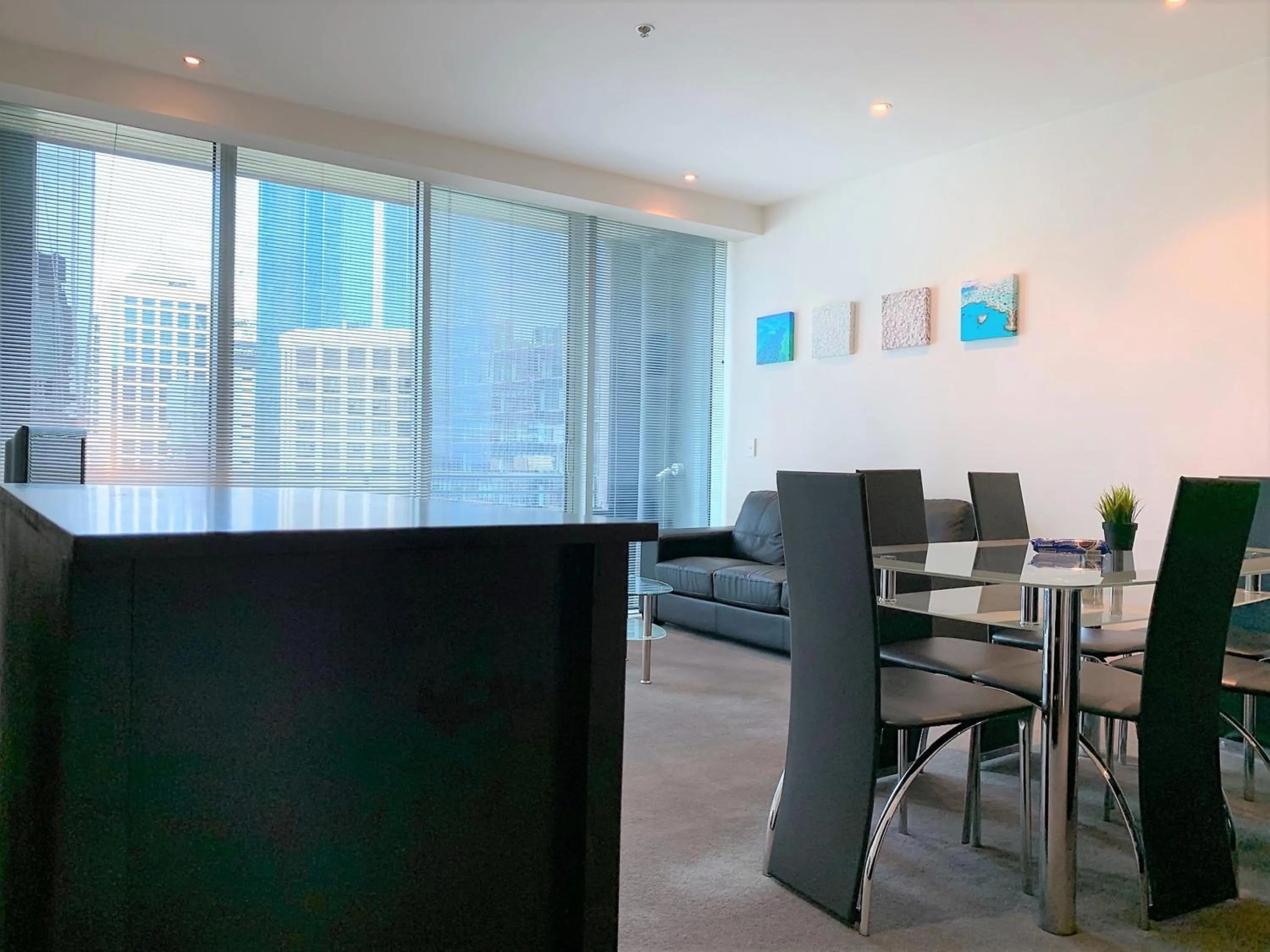 Dining area in Readyset Apartments at Liberty