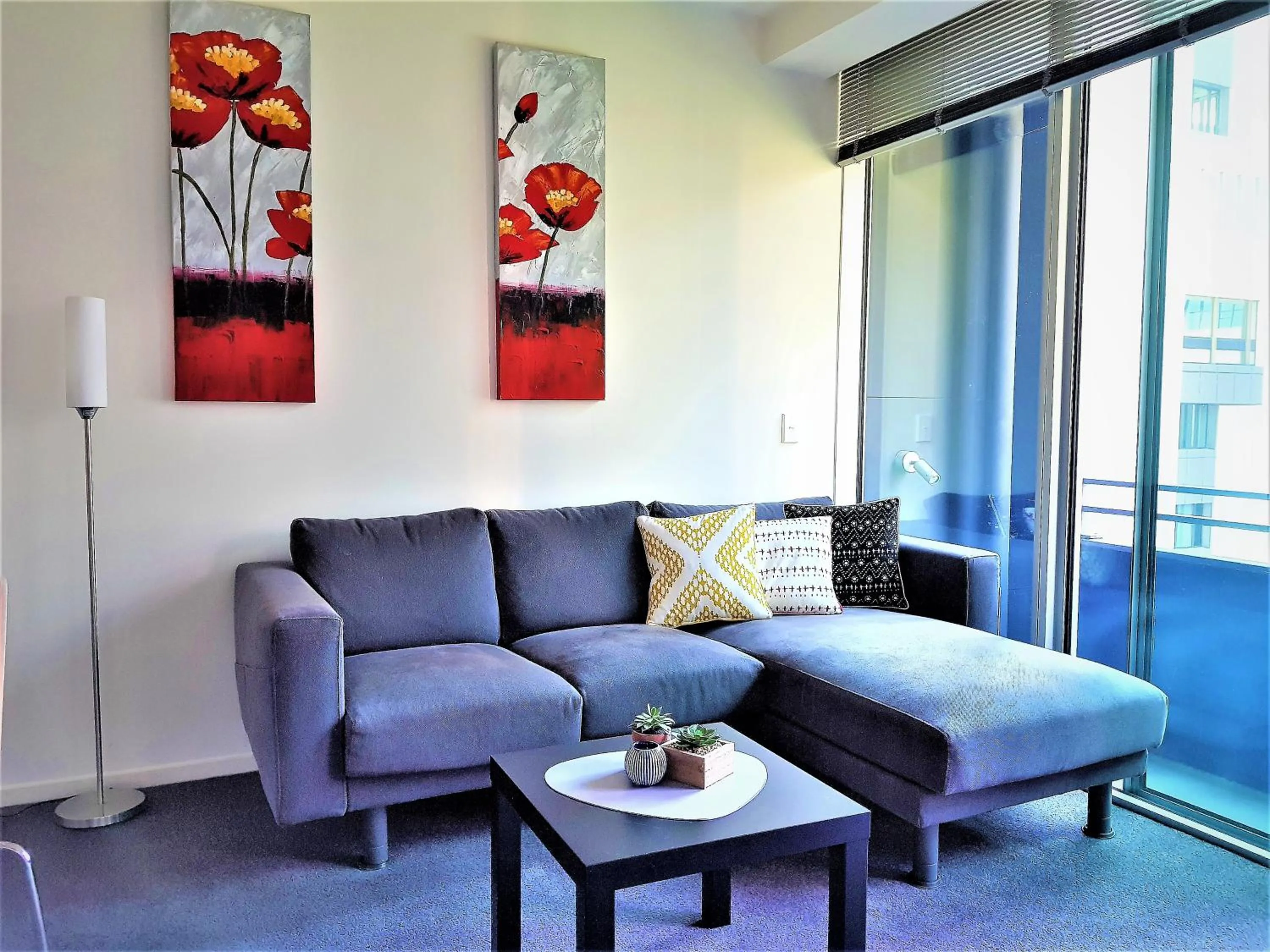 Living room in Readyset Apartments at Liberty