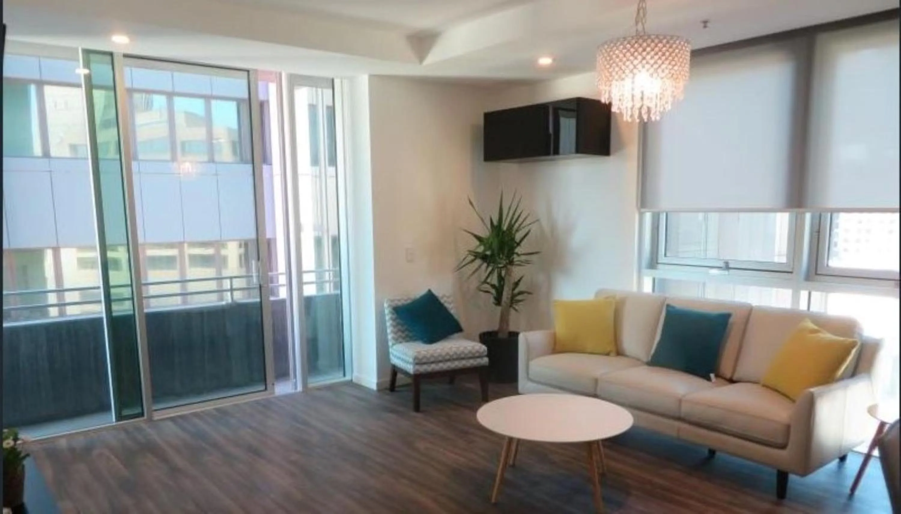 Living room in Readyset Apartments at Liberty