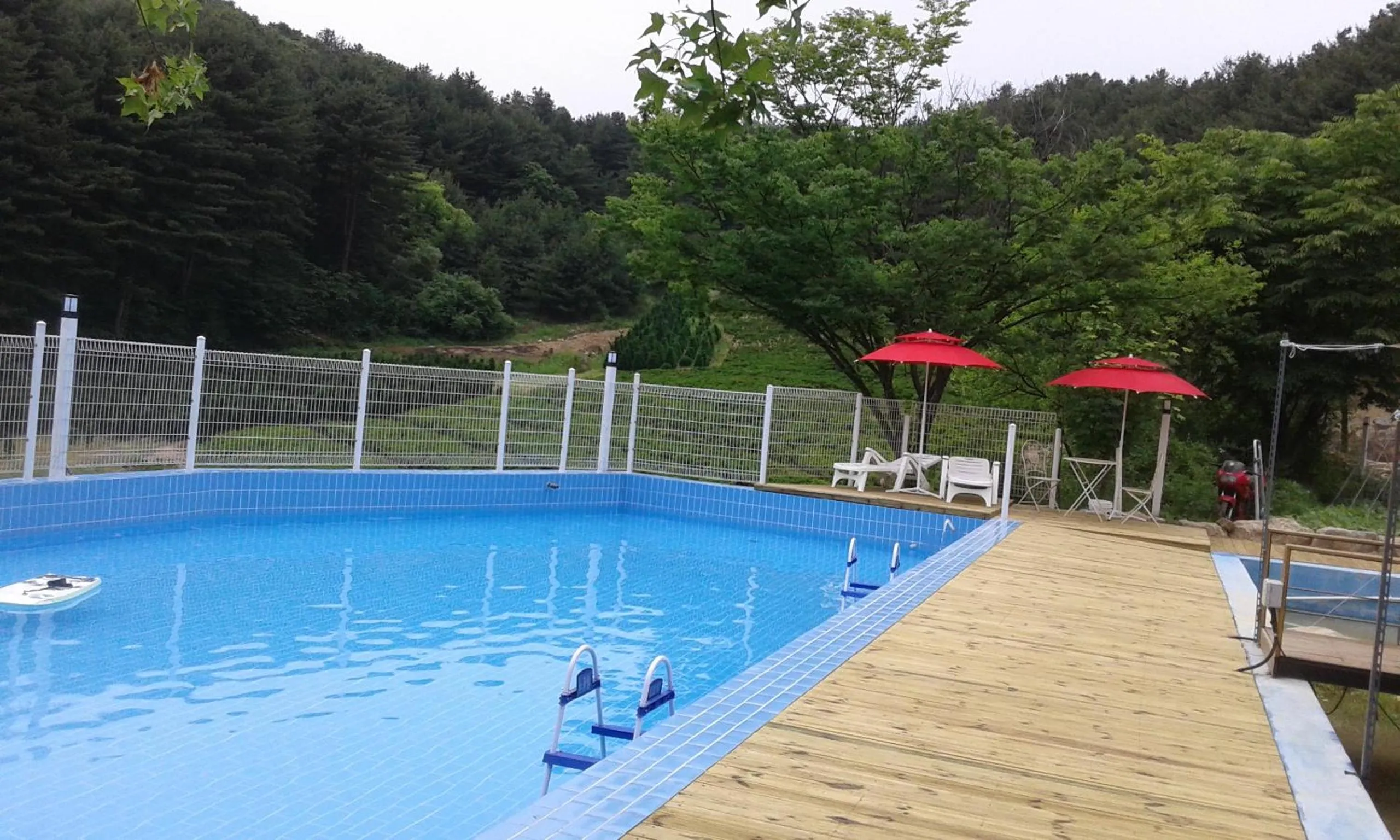 Swimming pool in Bluesky Pension