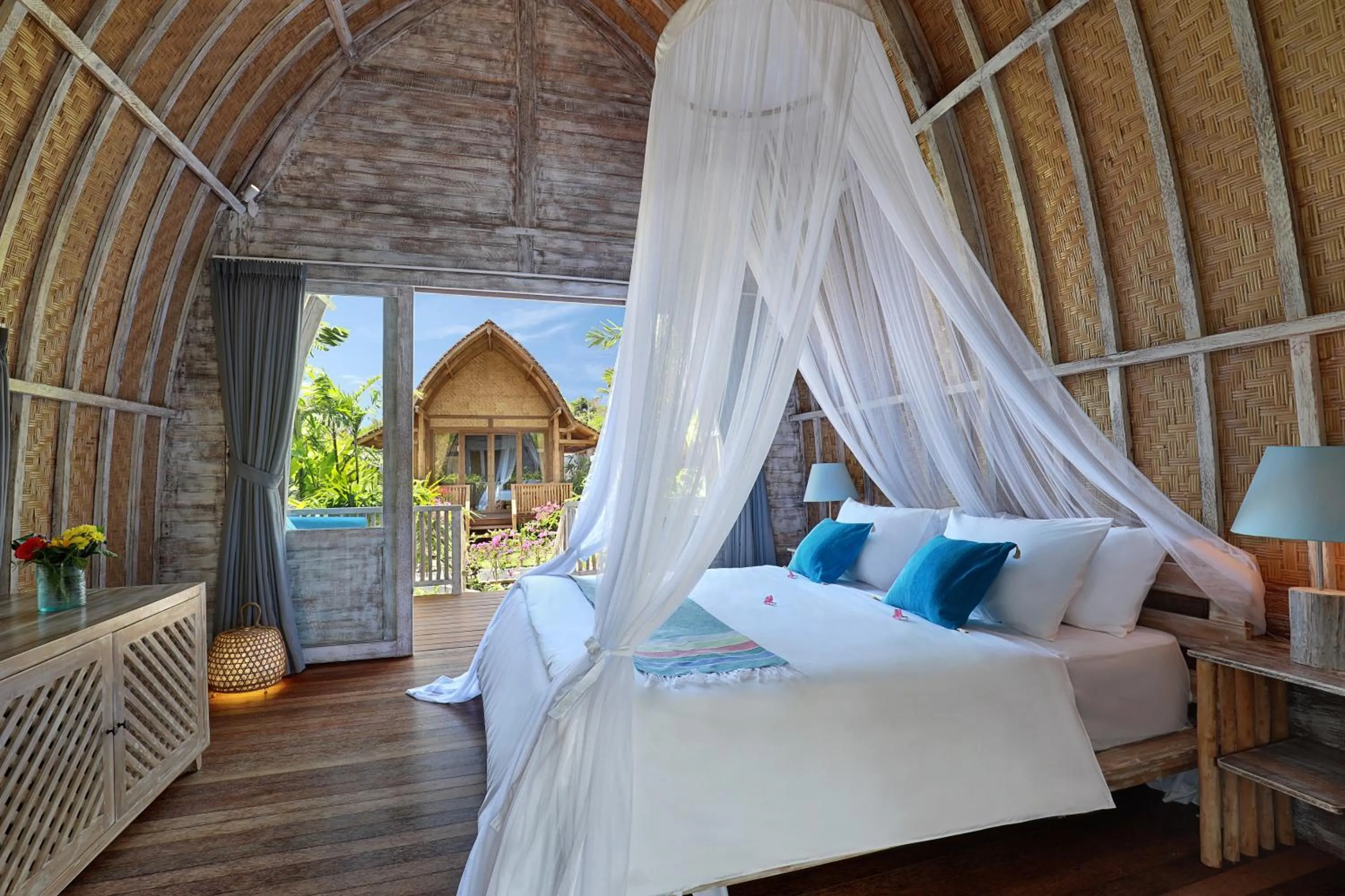 Bed in Uluwatu Lumbung Cottages