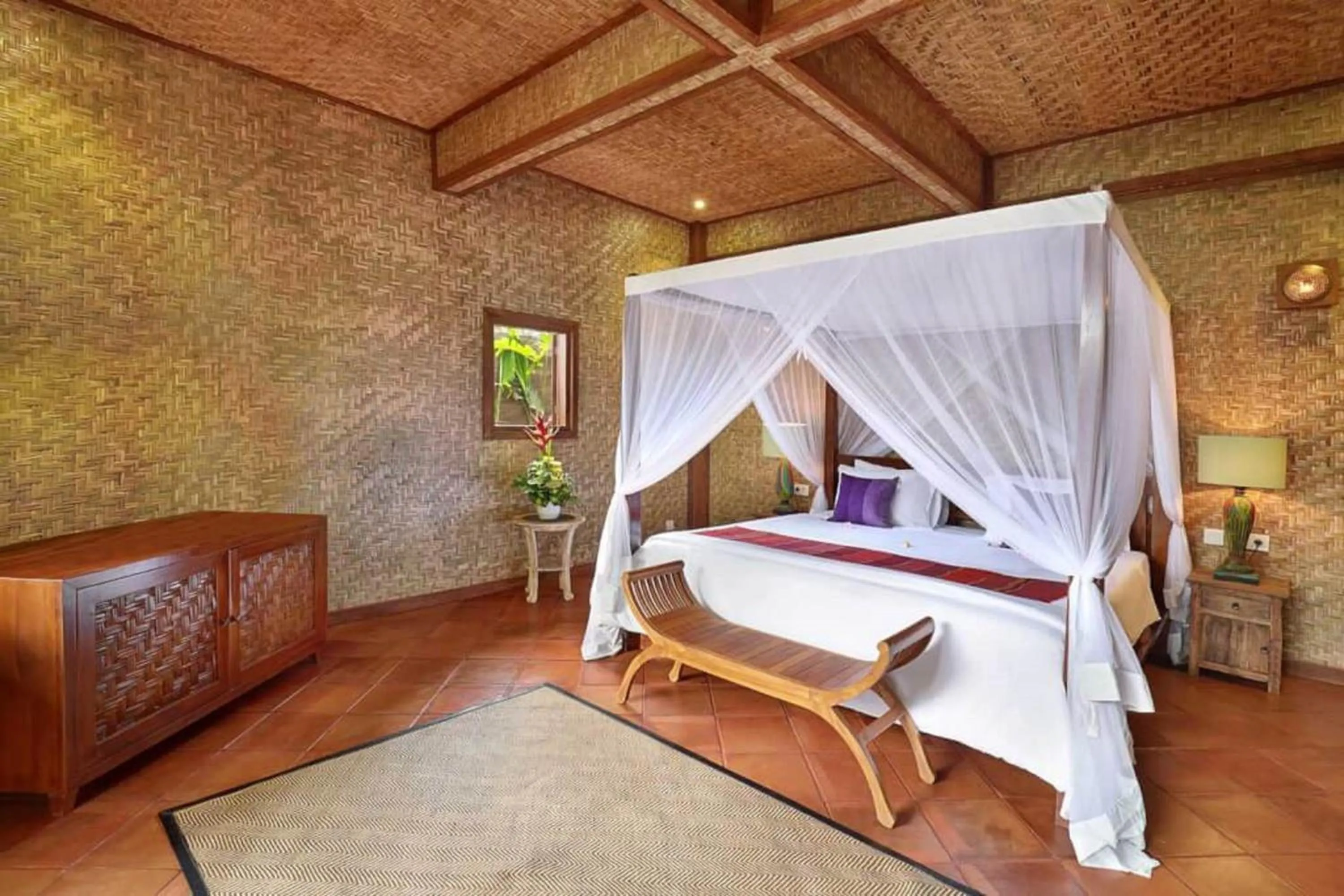 Bed in Uluwatu Lumbung Cottages