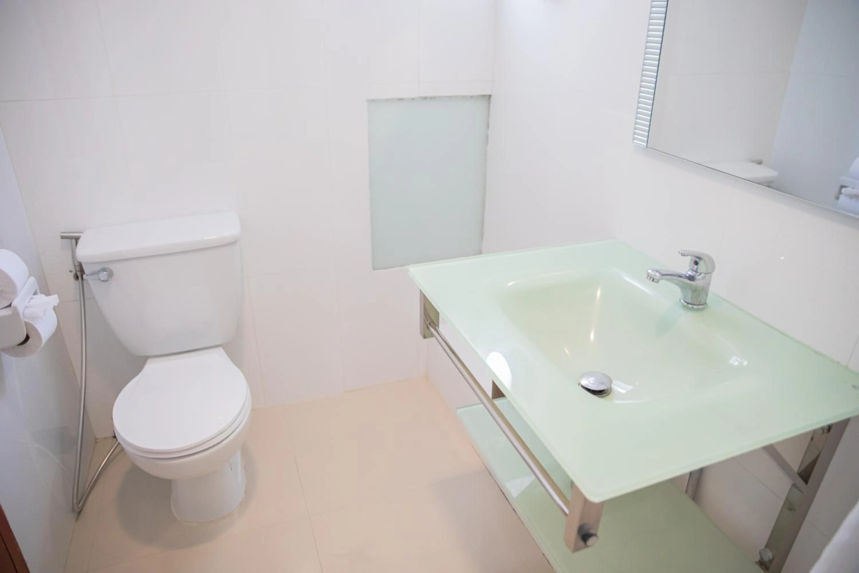 Toilet in Baiyoke Suite Hotel