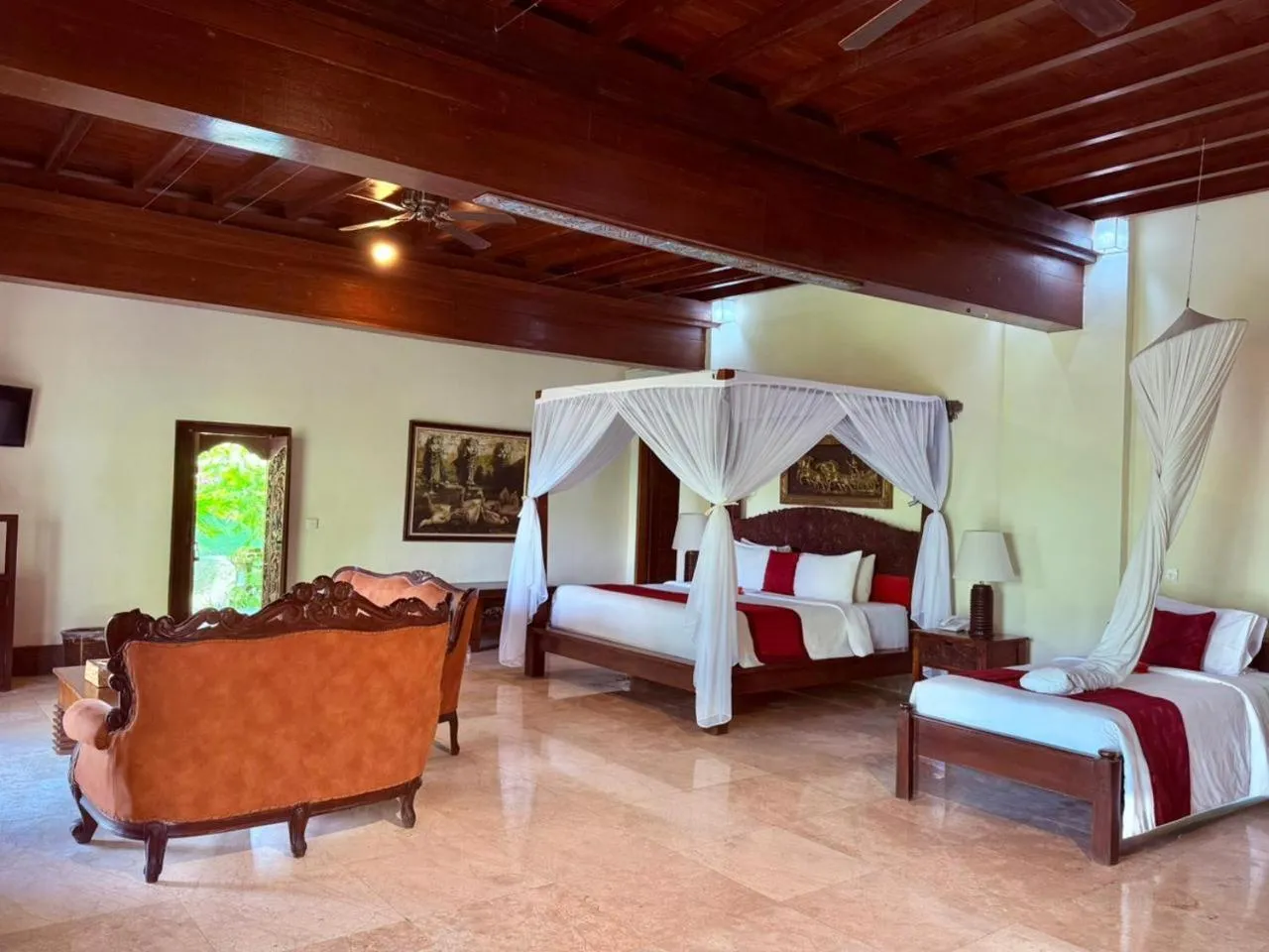 Bed in Ananda Ubud Resort