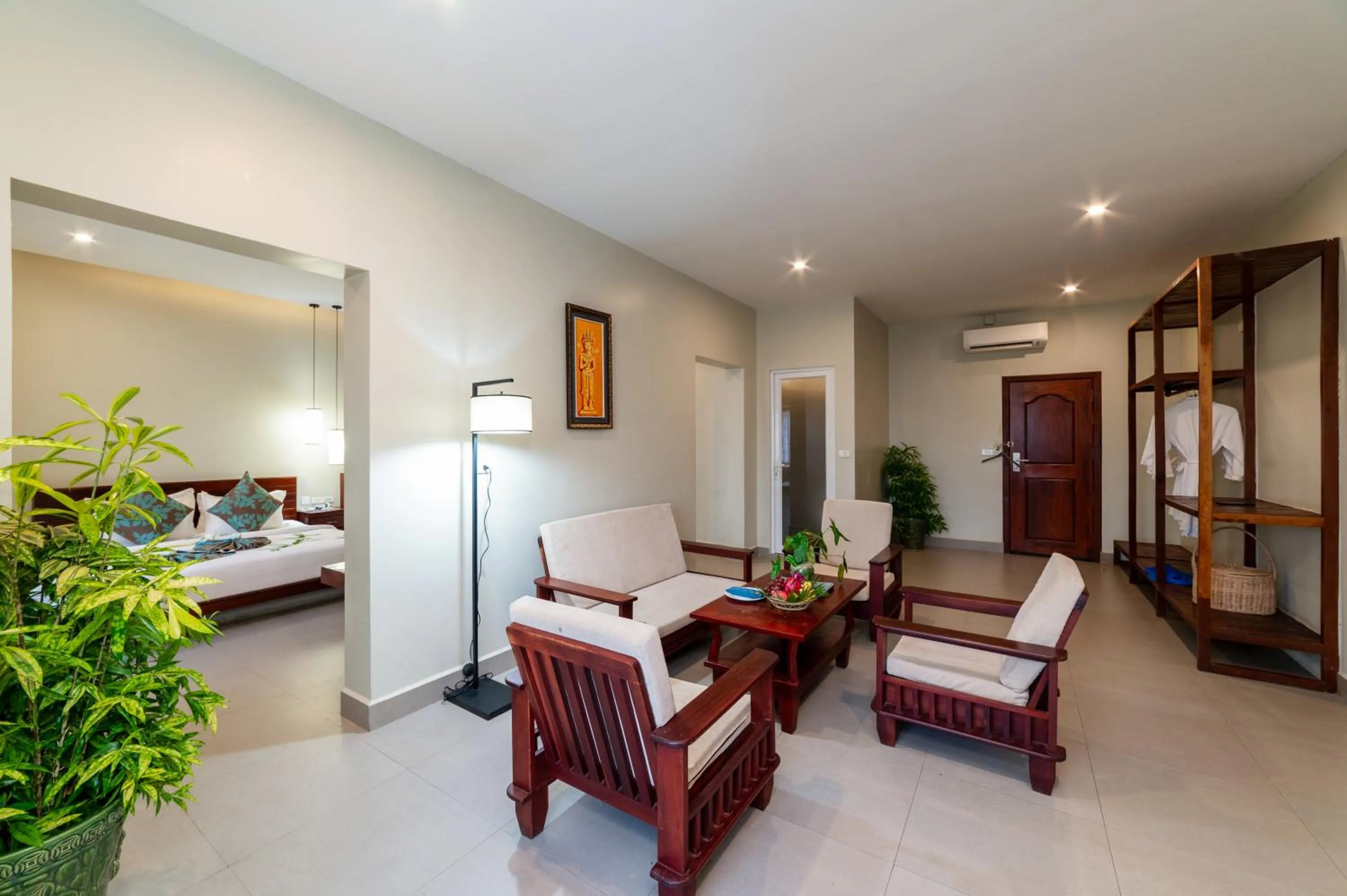 Living room, Bed in Bayon Modern Residence