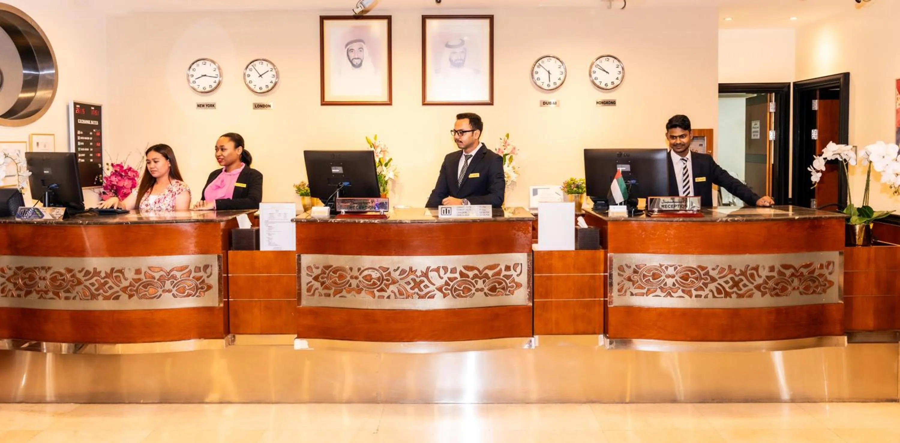 Staff in Grand Central Hotel