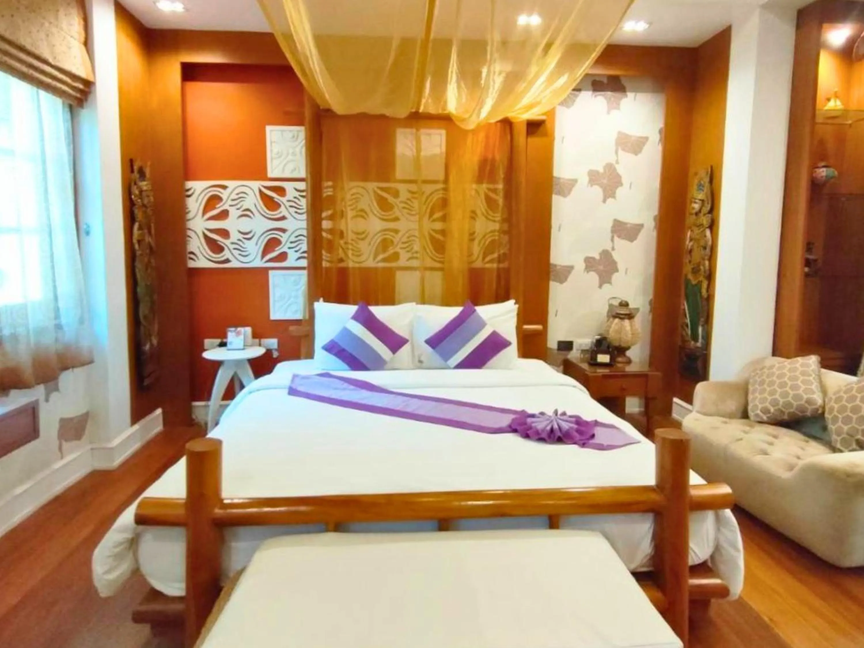 Bed in Vartika Resovilla Kuiburi Beach Resort and Villas