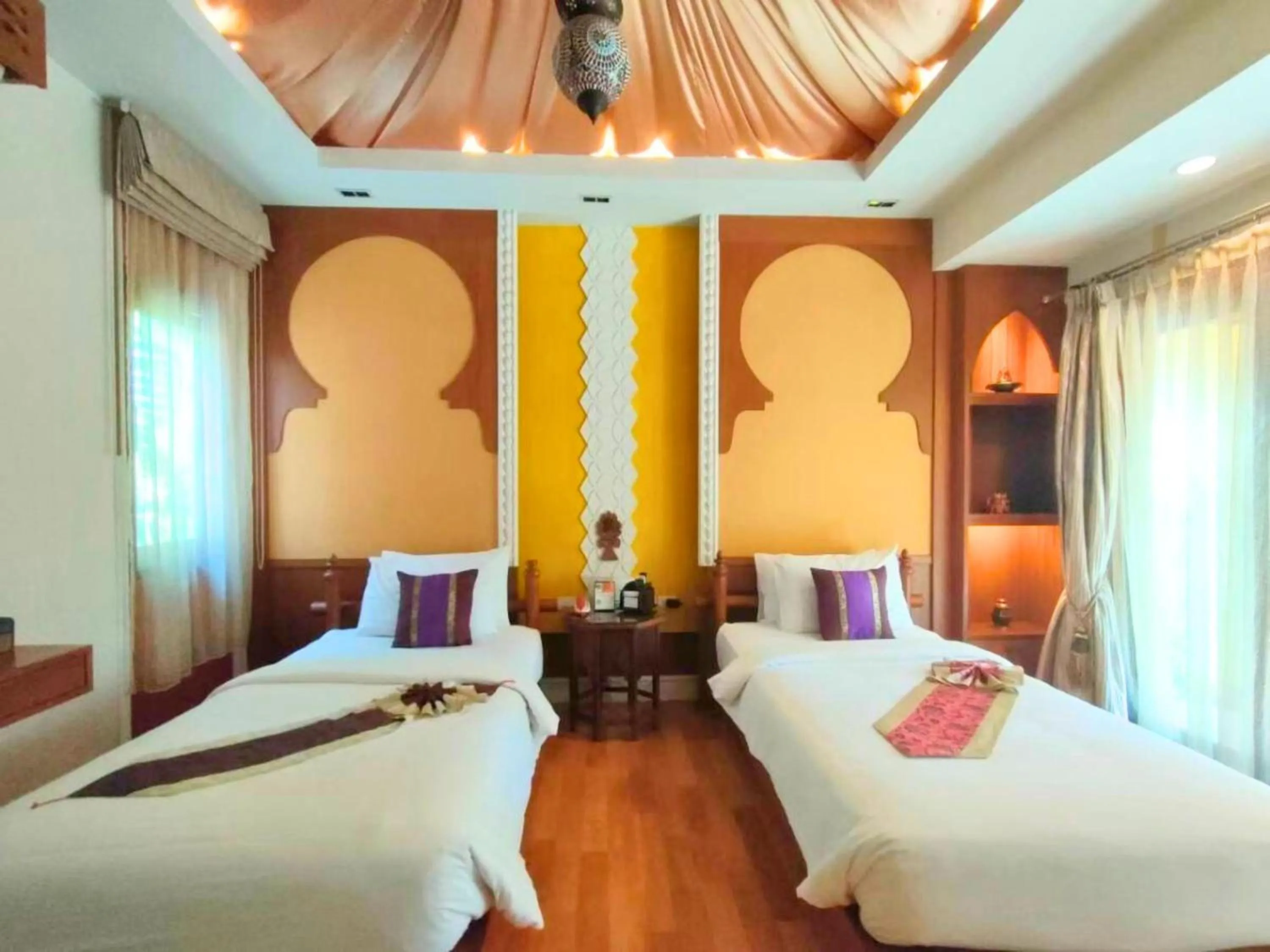 Bed in Vartika Resovilla Kuiburi Beach Resort and Villas