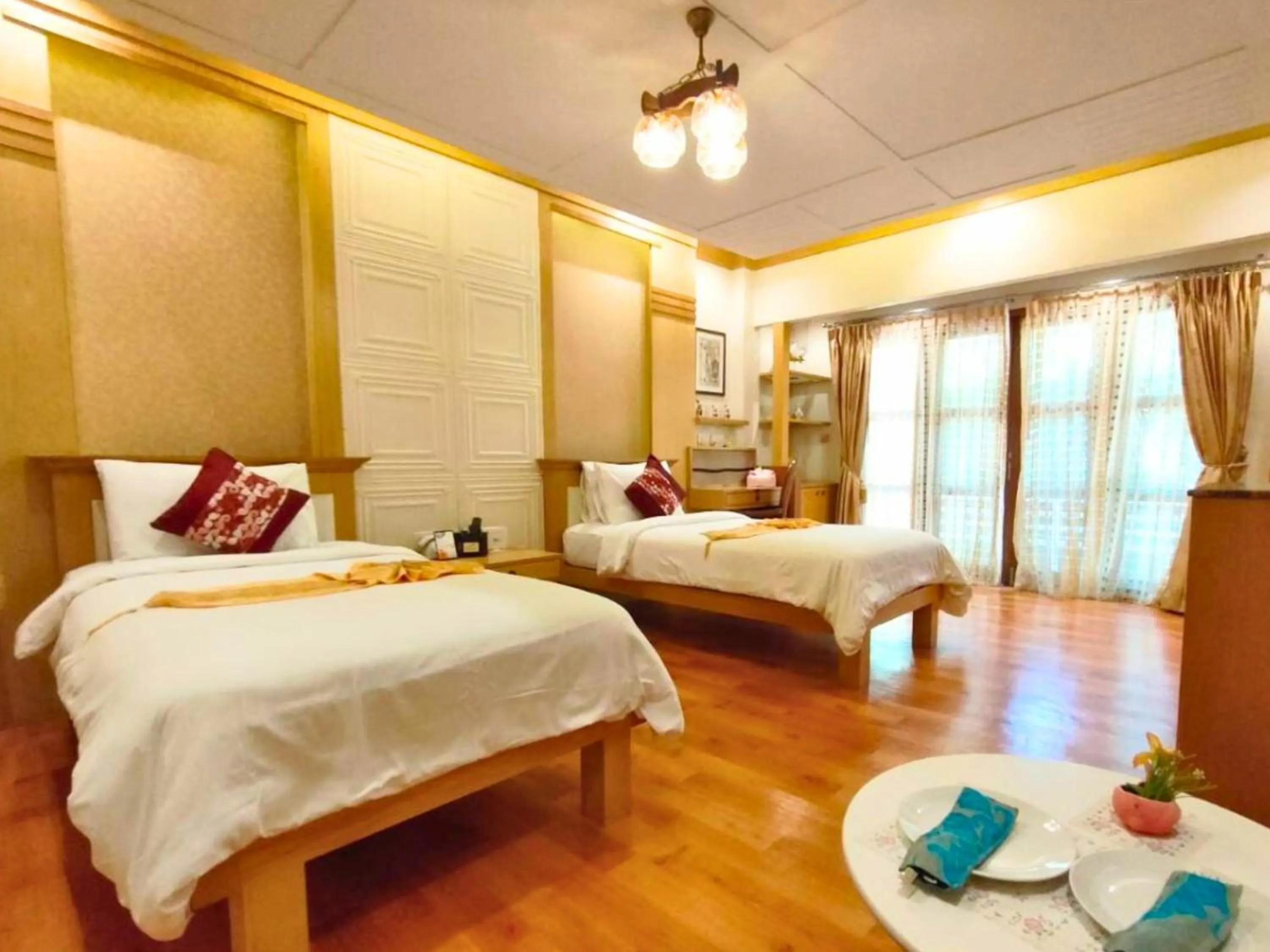 Bed in Vartika Resovilla Kuiburi Beach Resort and Villas