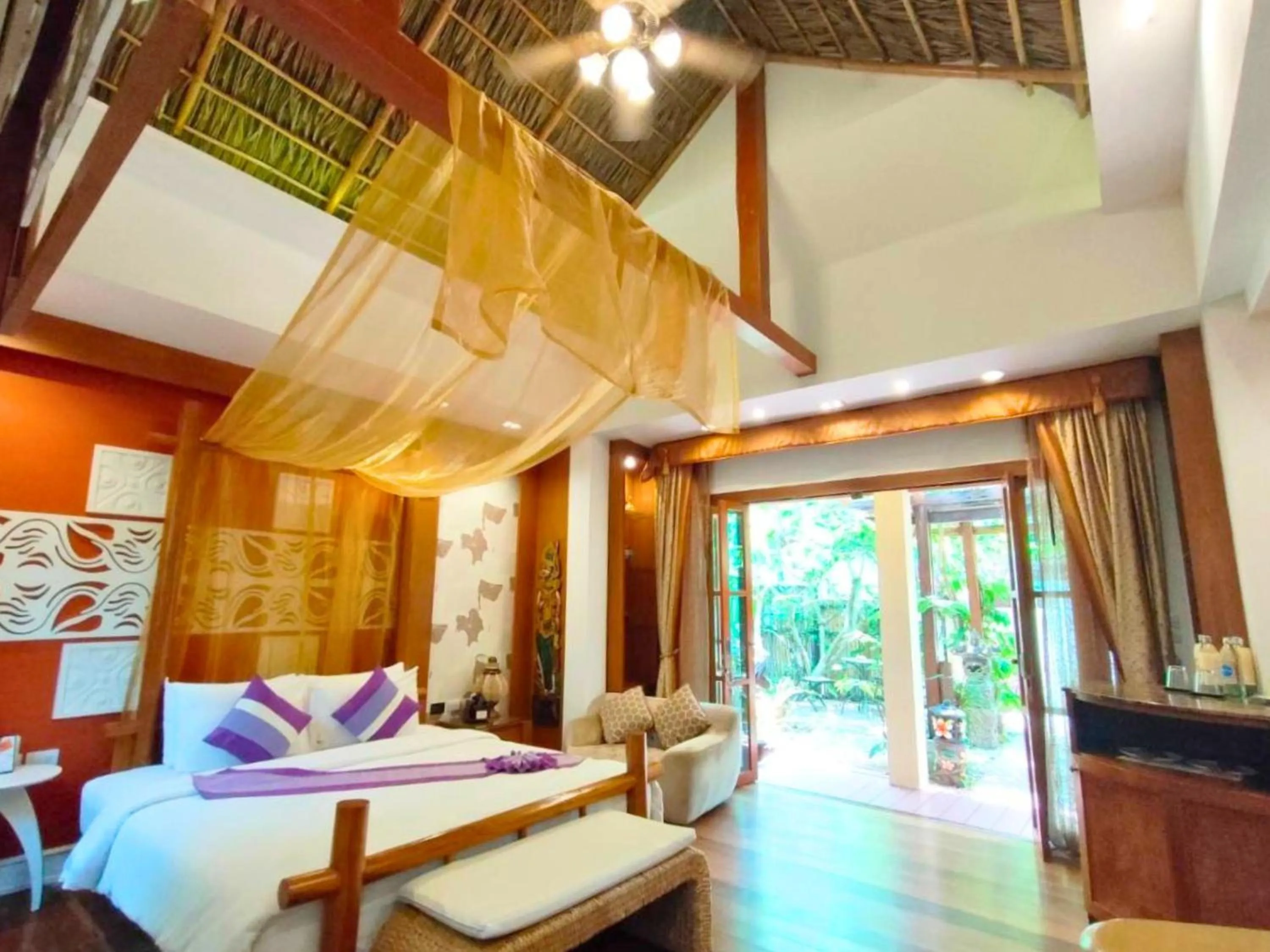 Bed in Vartika Resovilla Kuiburi Beach Resort and Villas