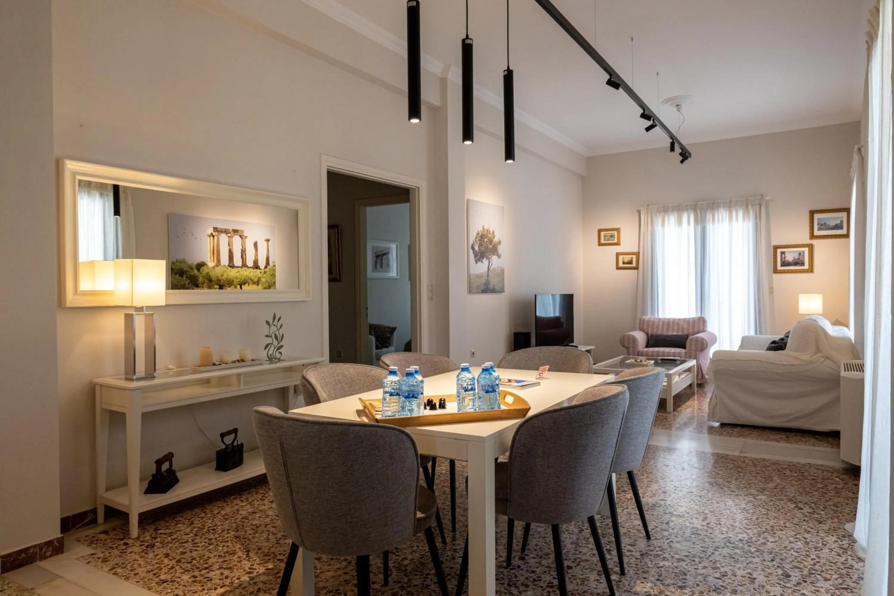 Living room, Bed in The Mansion - Kalamata Mediterranean Villas