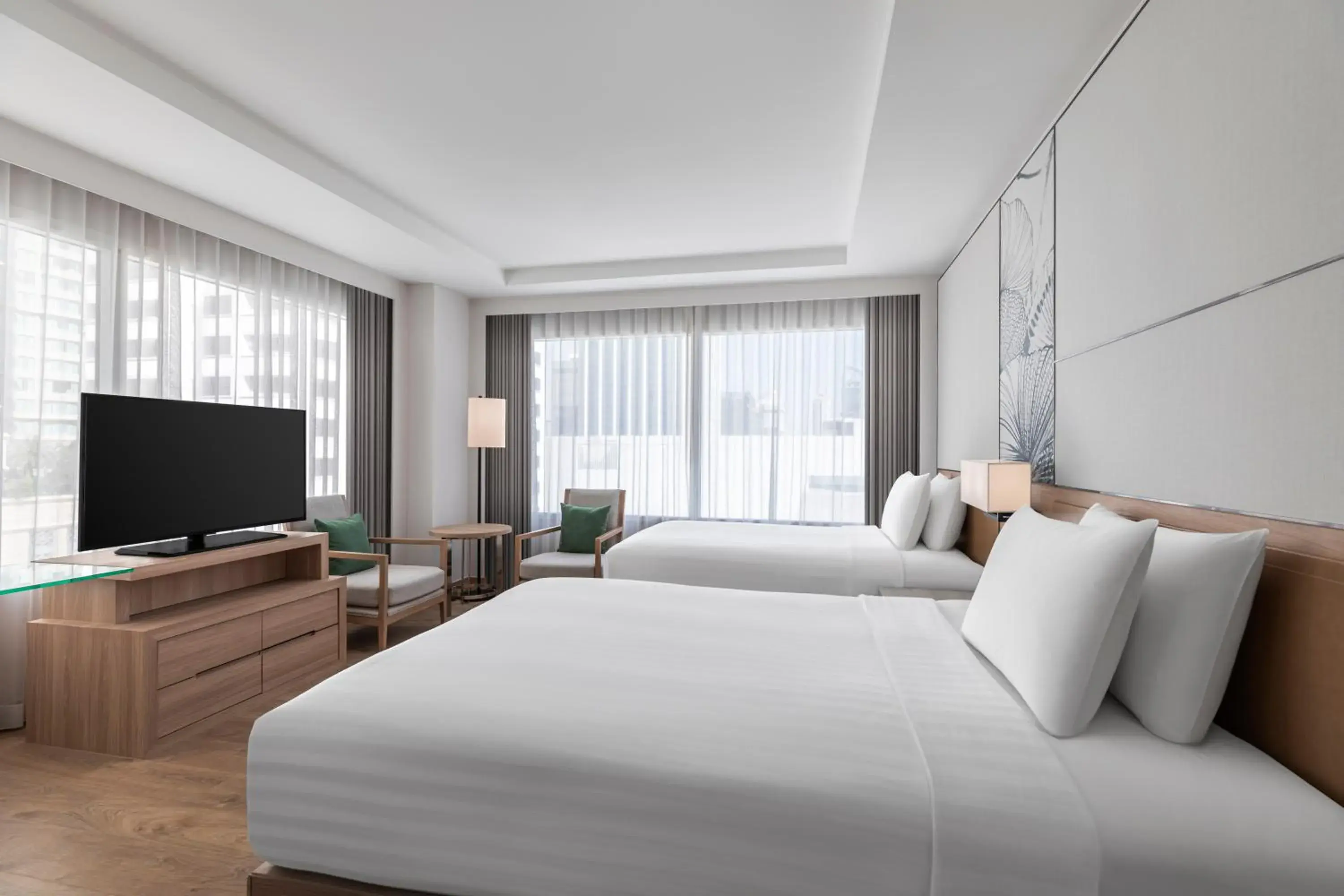 Larger Corner Double Room with Two Double Beds in Courtyard by Marriott Bangkok Larger Corner Double Room with Two Double Beds in Courtyard by Marriott Bangkok