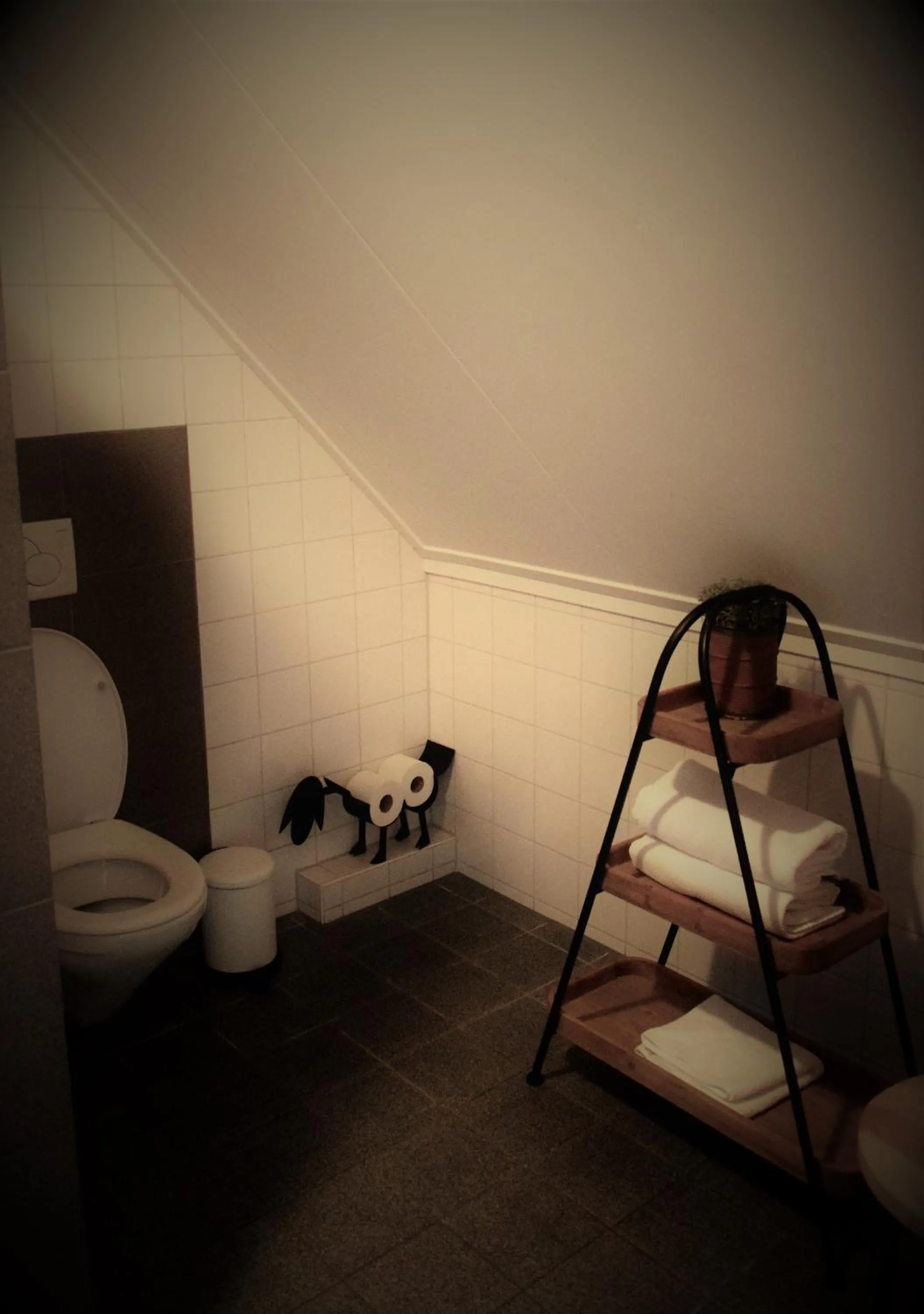 Toilet, Bed in Hoeve de Mertel