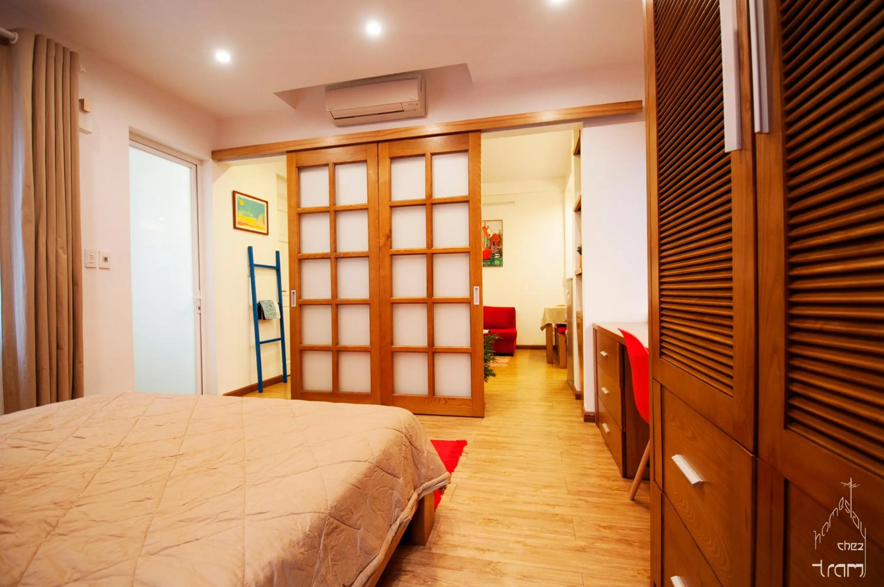 Bed in Chez Tram Homestay